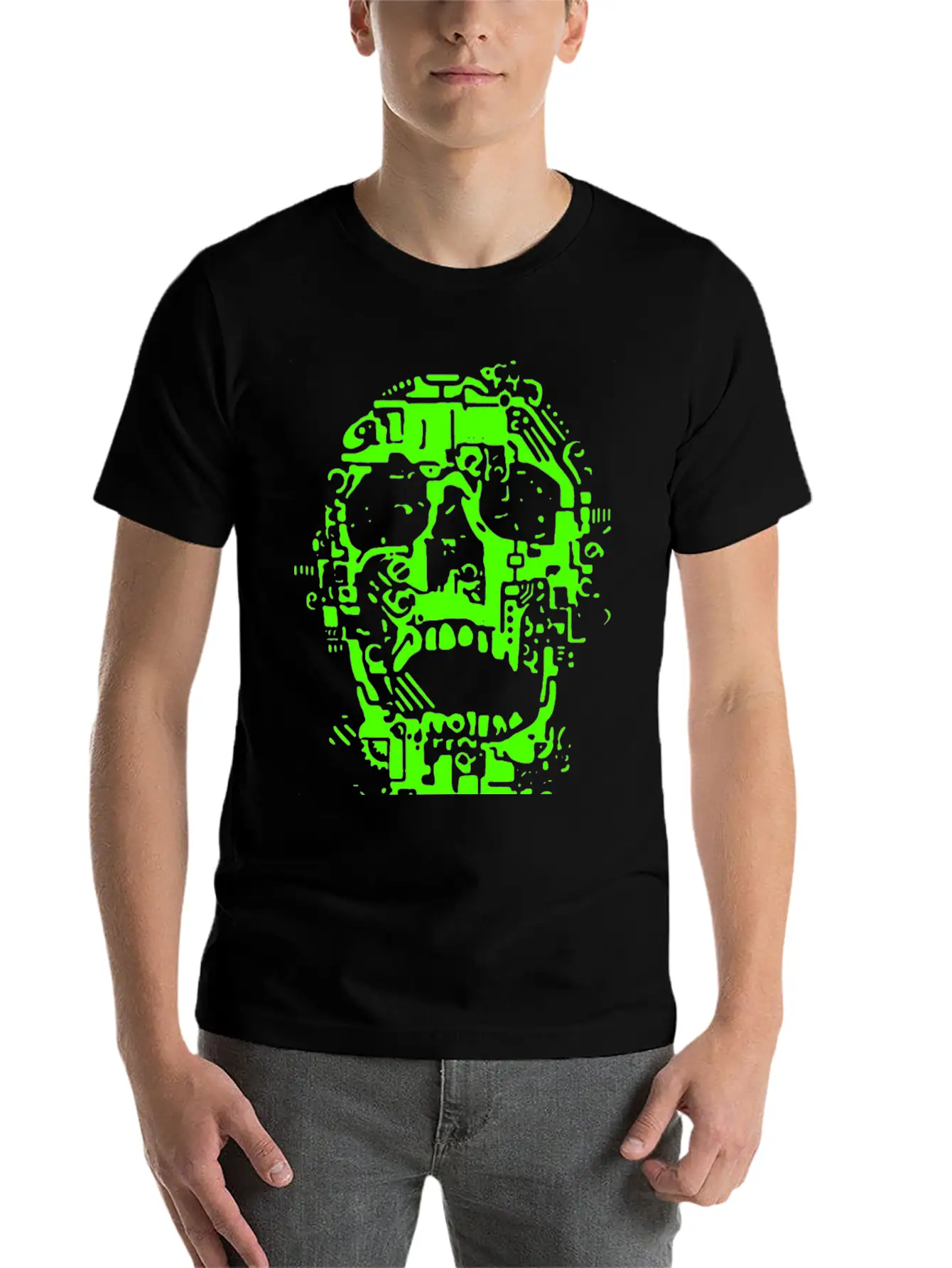 Mech Skull Timeless Short Sleeve Tee – Comfy And Minimalist Design