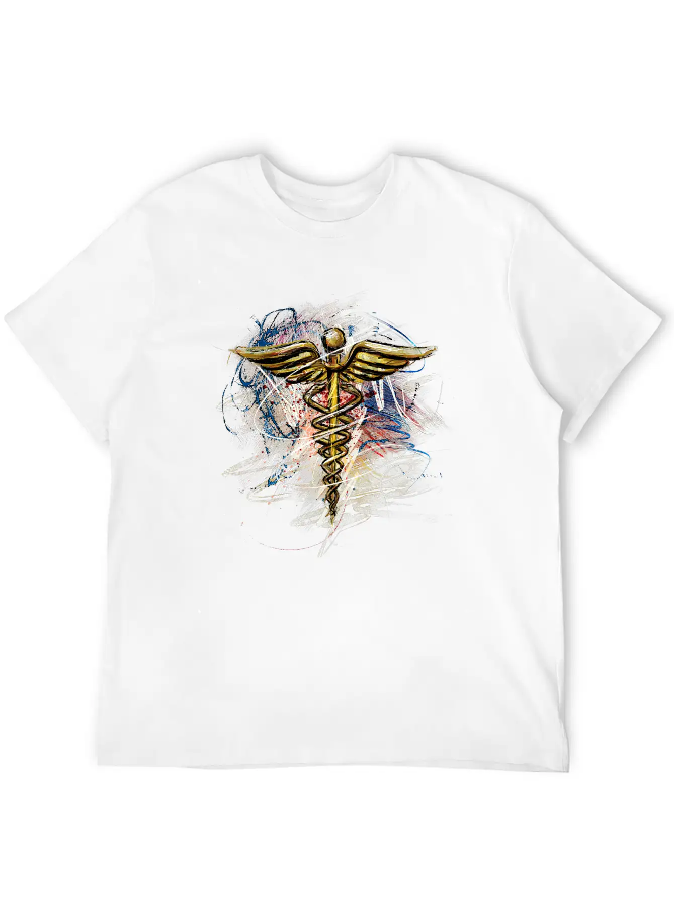 Medical Symbol Grunge Paint Comfortable Minimalist Graphic Tee – Summer Style Essential