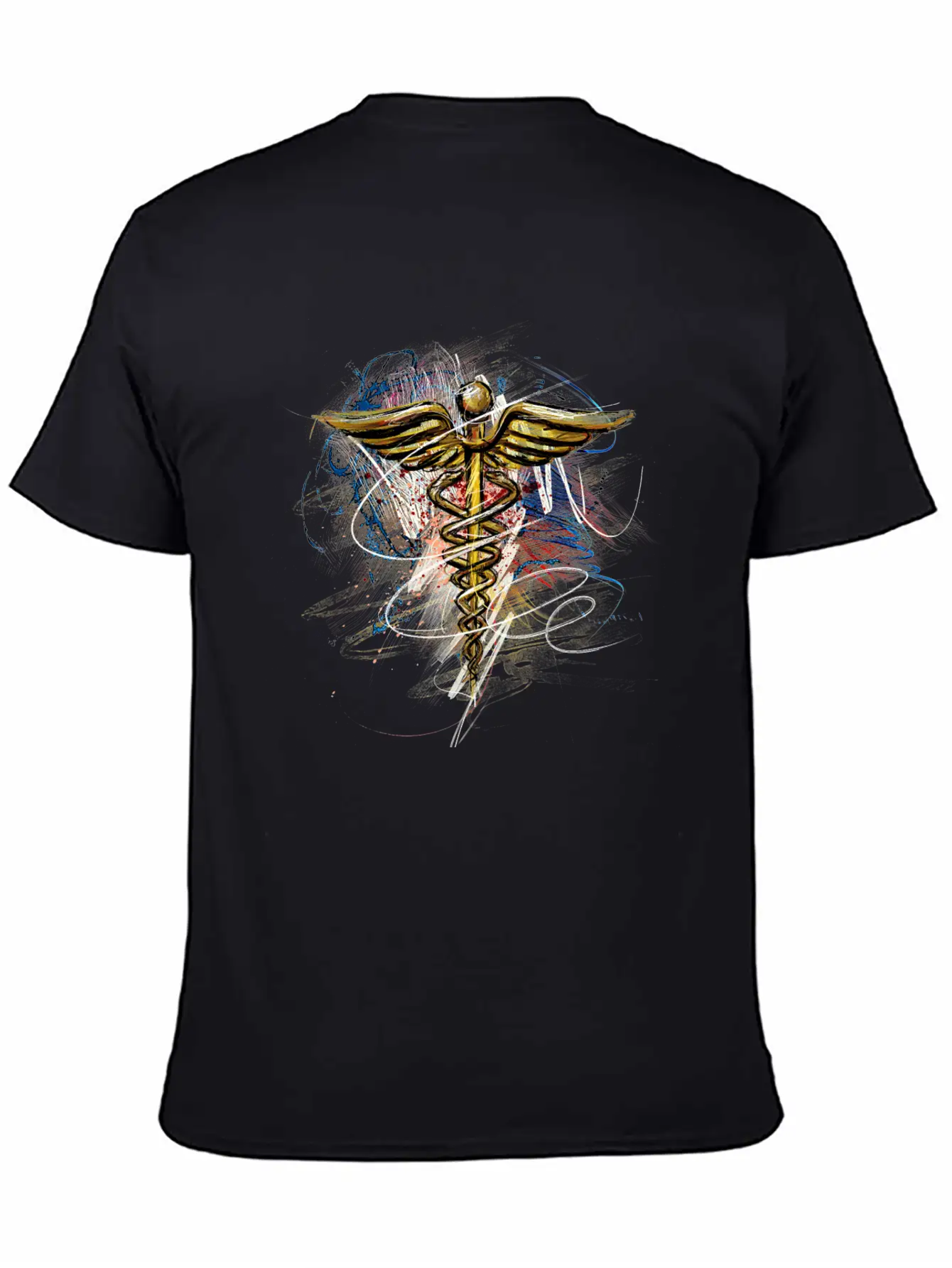 Medical Symbol Grunge Paint Comfortable Minimalist Graphic Tee – Summer Style Essential