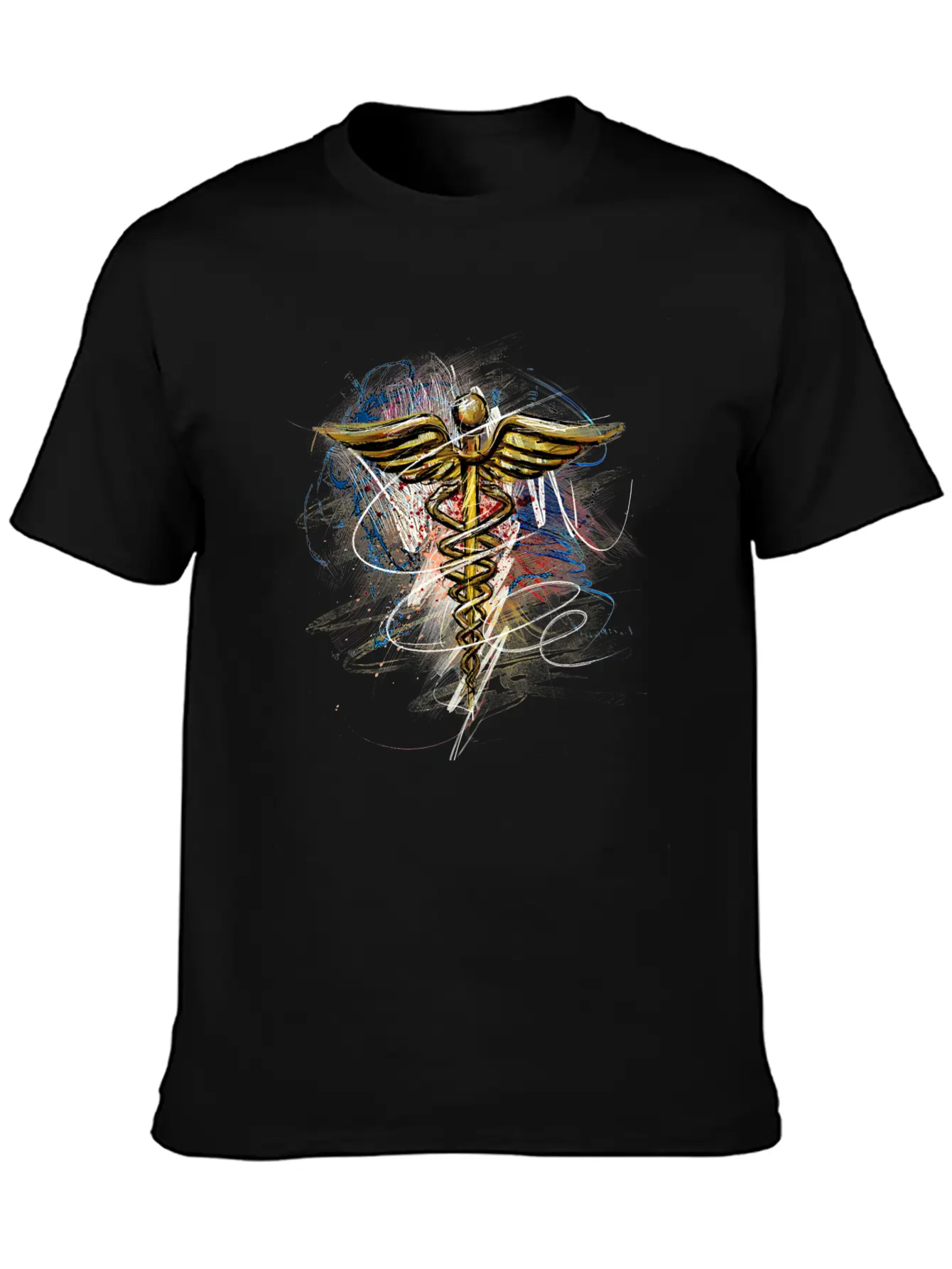 Medical Symbol Grunge Paint Comfortable Minimalist Graphic Tee – Summer Style Essential