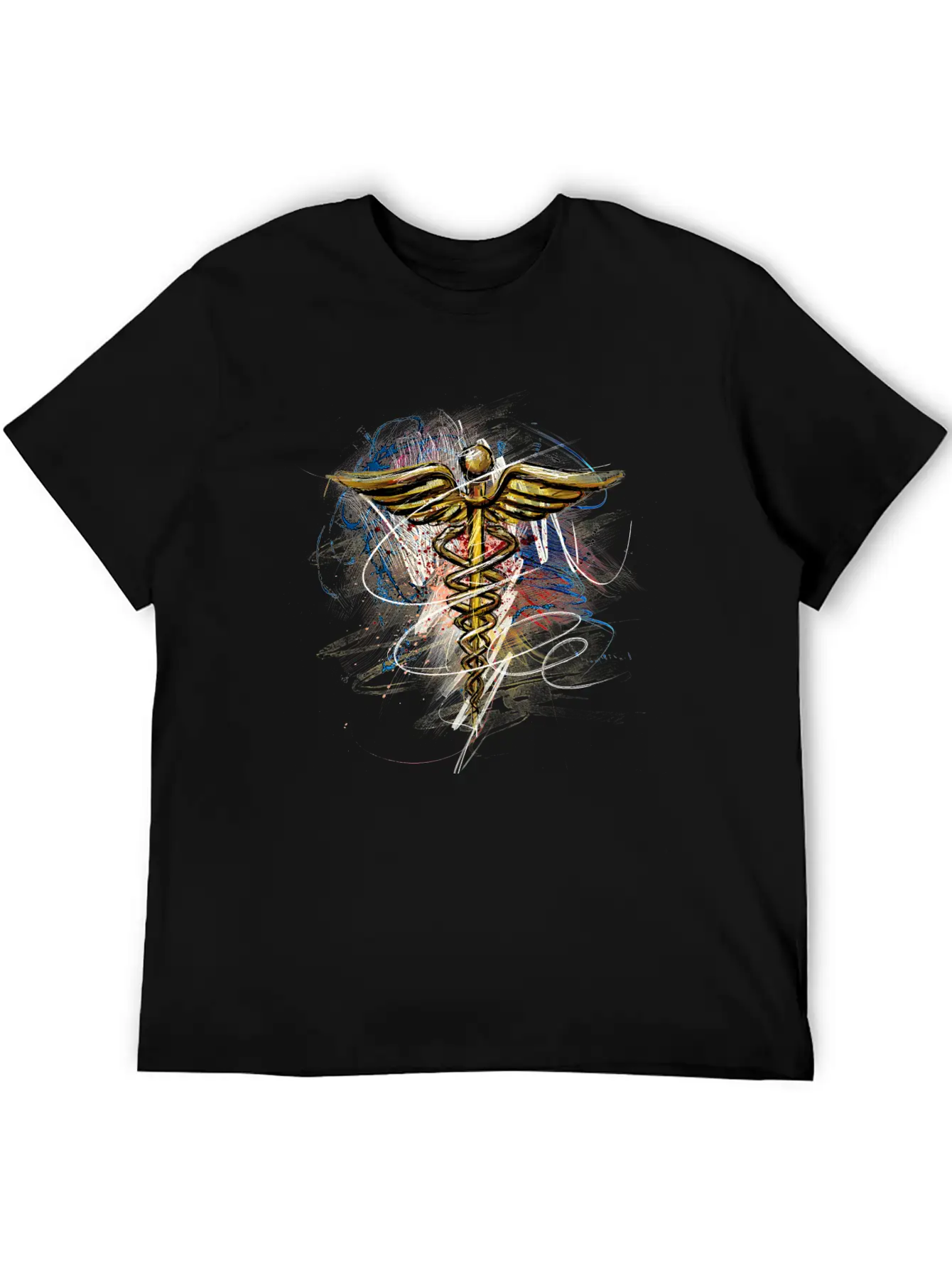 Medical Symbol Grunge Paint Comfortable Minimalist Graphic Tee – Summer Style Essential