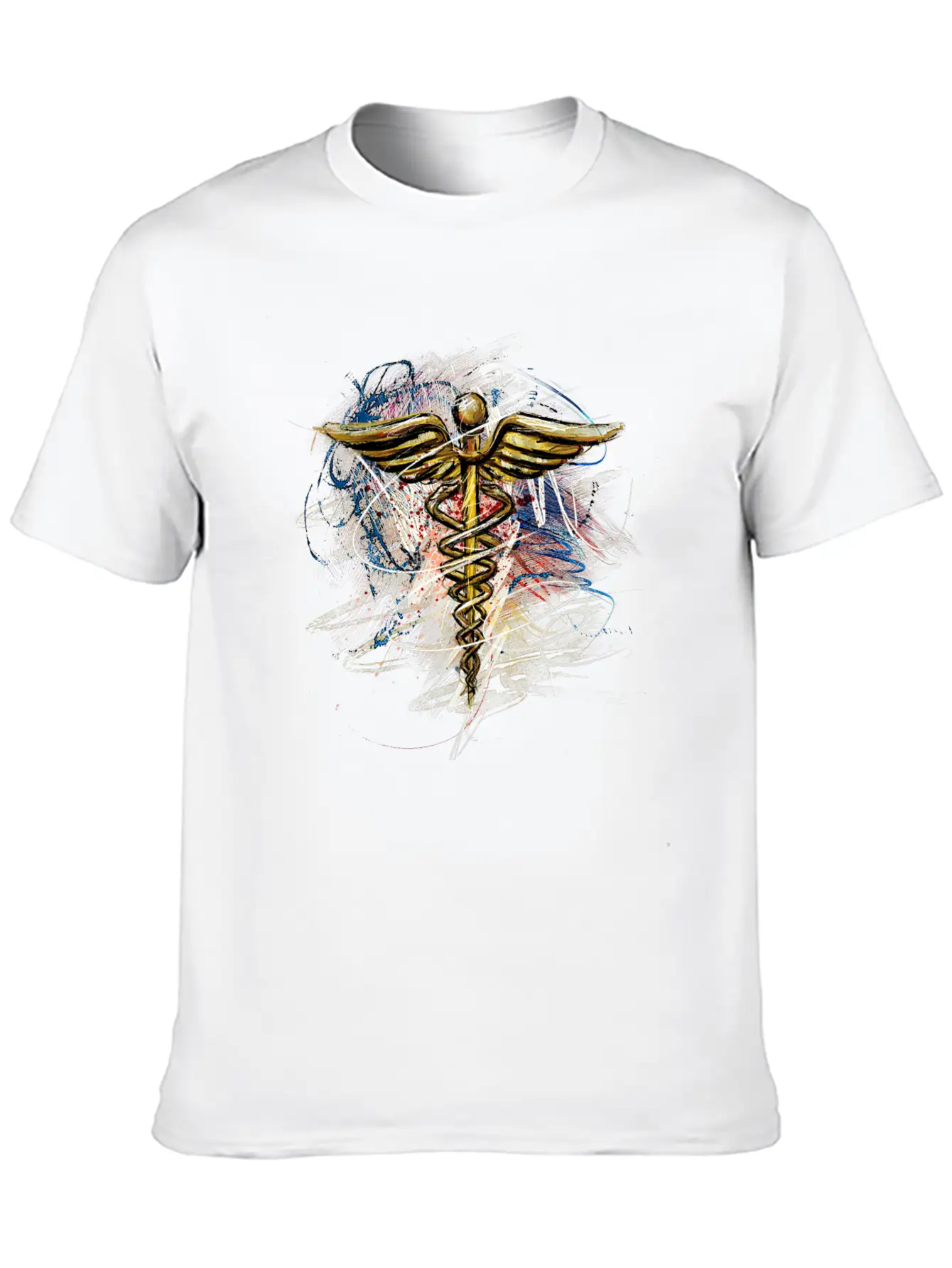 Medical Symbol Grunge Paint Comfortable Minimalist Graphic Tee – Summer Style Essential