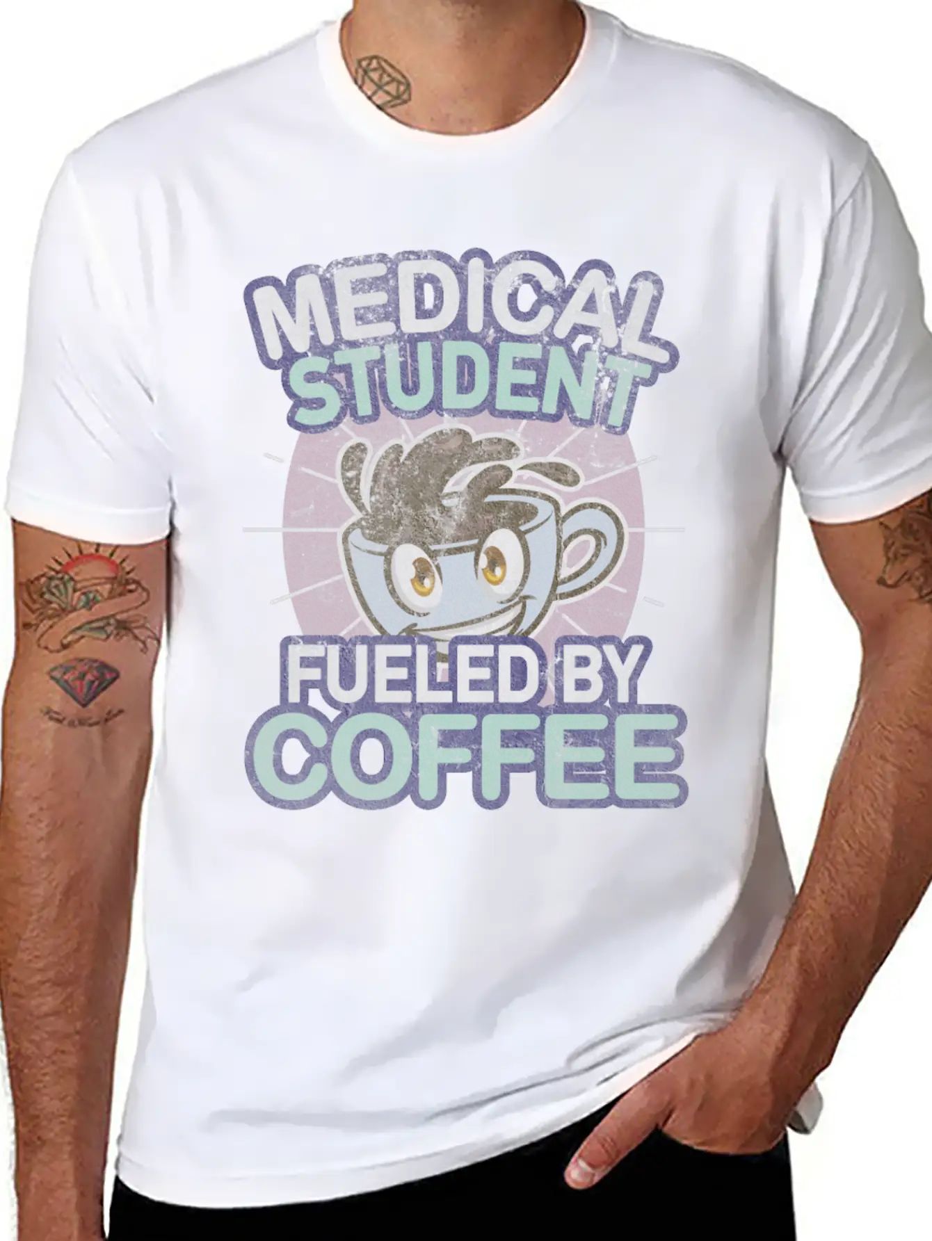 Medicine Student Coffee Future Doctor Doctor Relaxed Everyday Tee – Lightweight And Durable Cotton