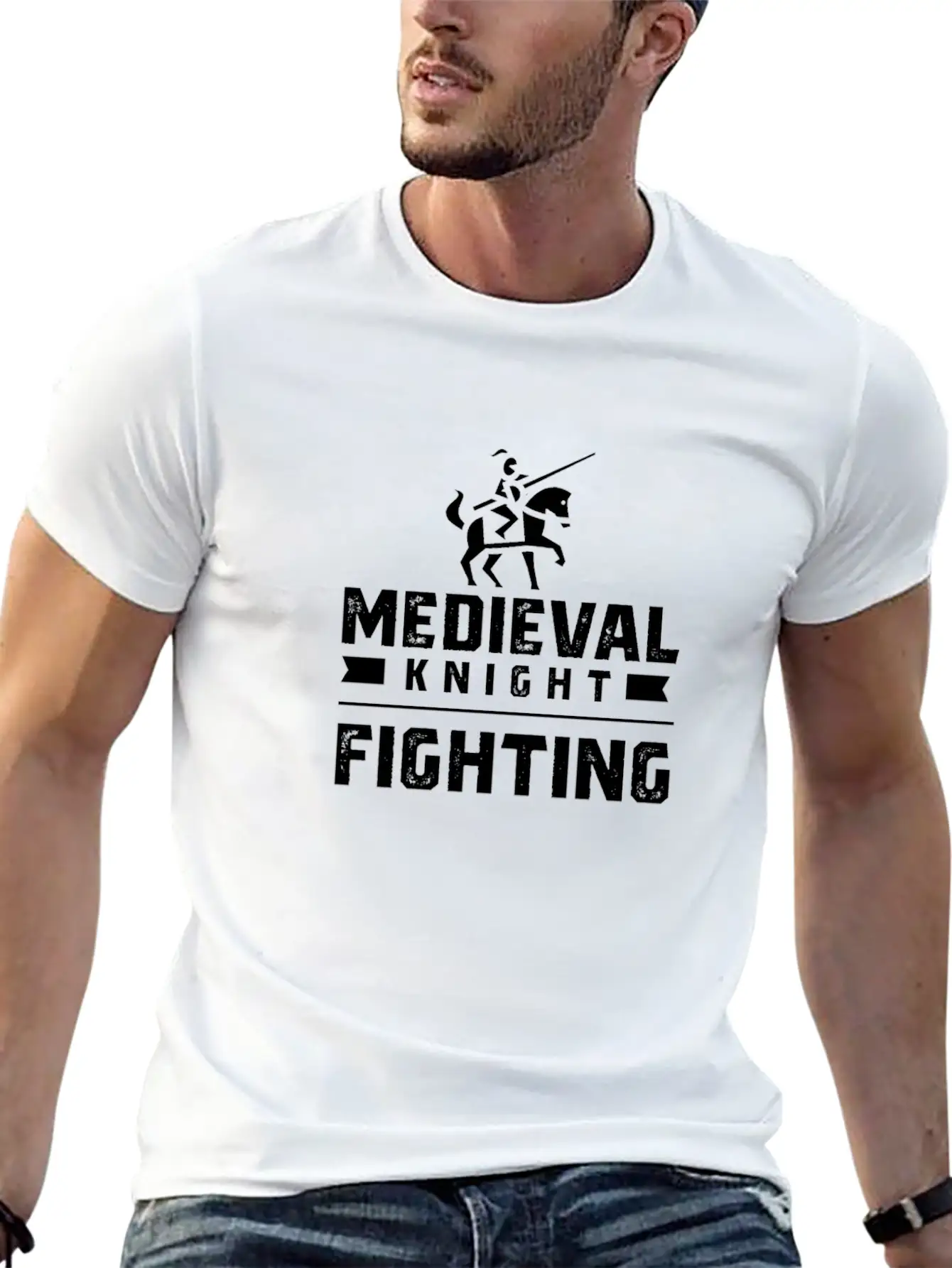 Medieval Knight Fighting Tournament Essential Unisex Summer Tee – Soft Cotton Casual Fit