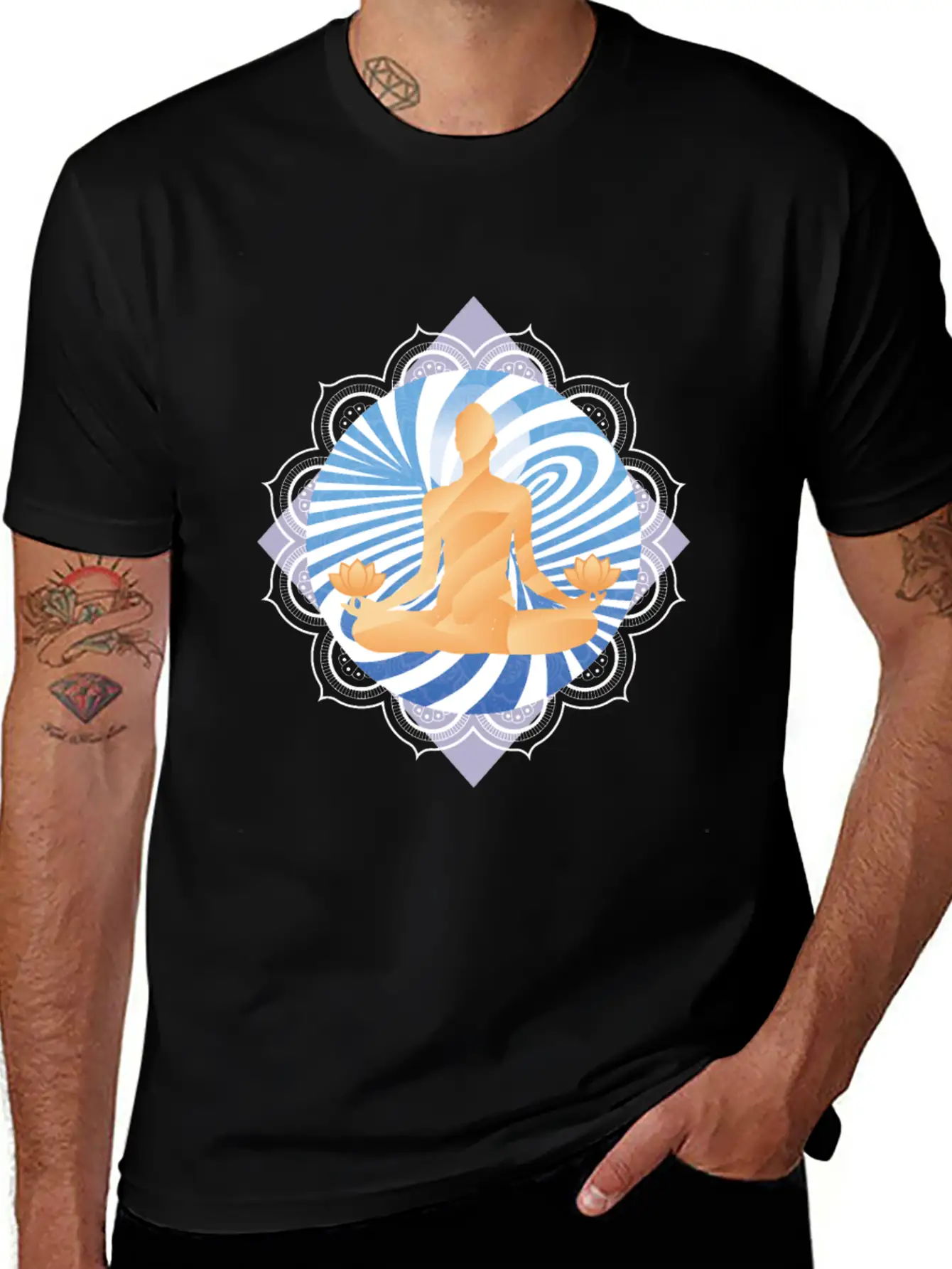 Meditation Buddhist Energy Swirl Timeless Short Sleeve Tee – Comfy And Minimalist Design