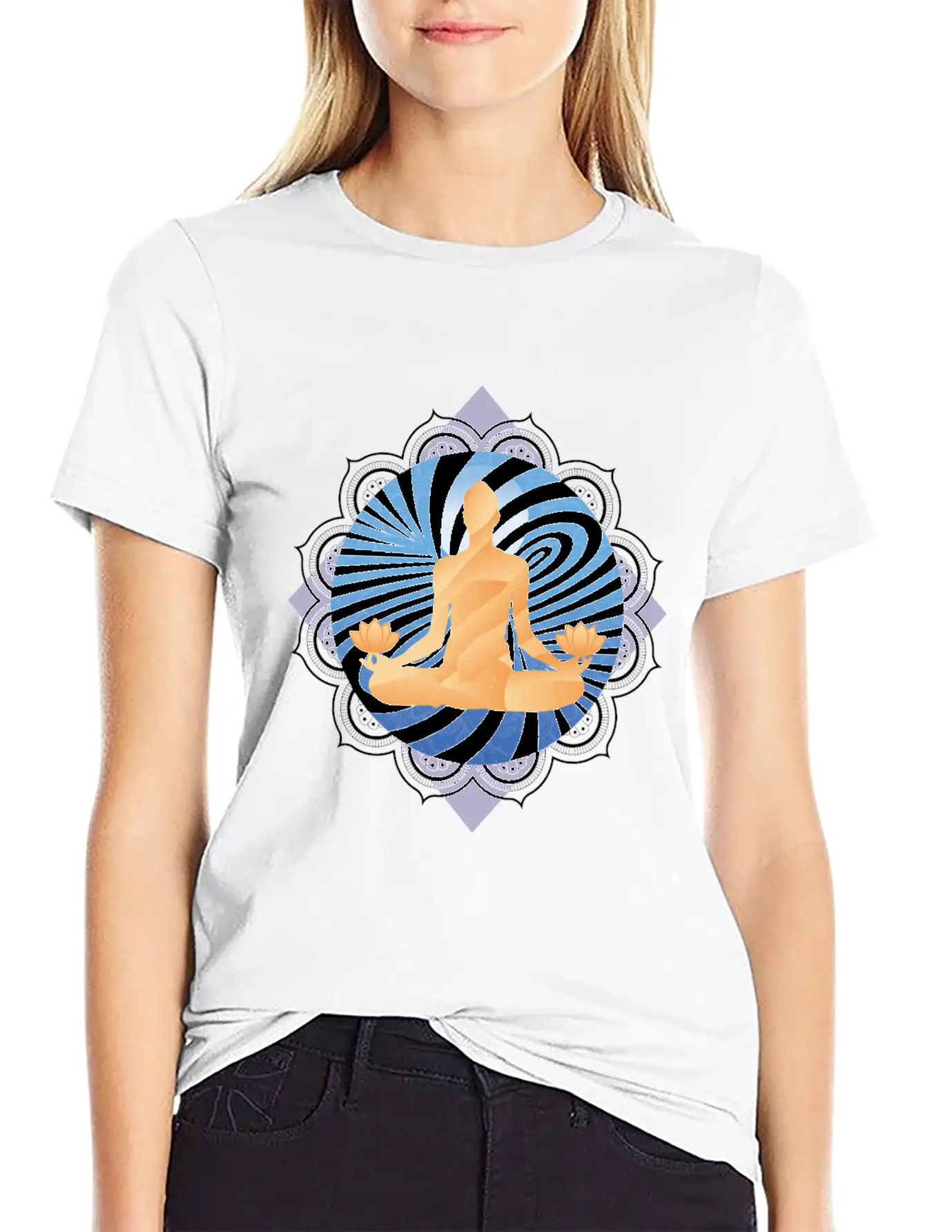 Meditation Buddhist Energy Swirl Timeless Short Sleeve Tee – Comfy And Minimalist Design