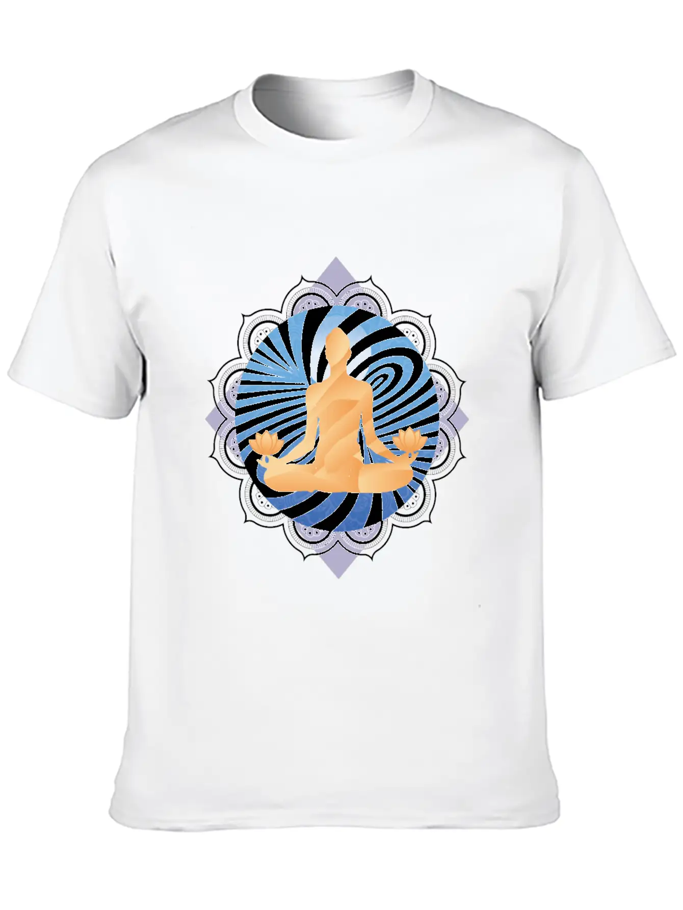 Meditation Buddhist Energy Swirl Timeless Short Sleeve Tee – Comfy And Minimalist Design