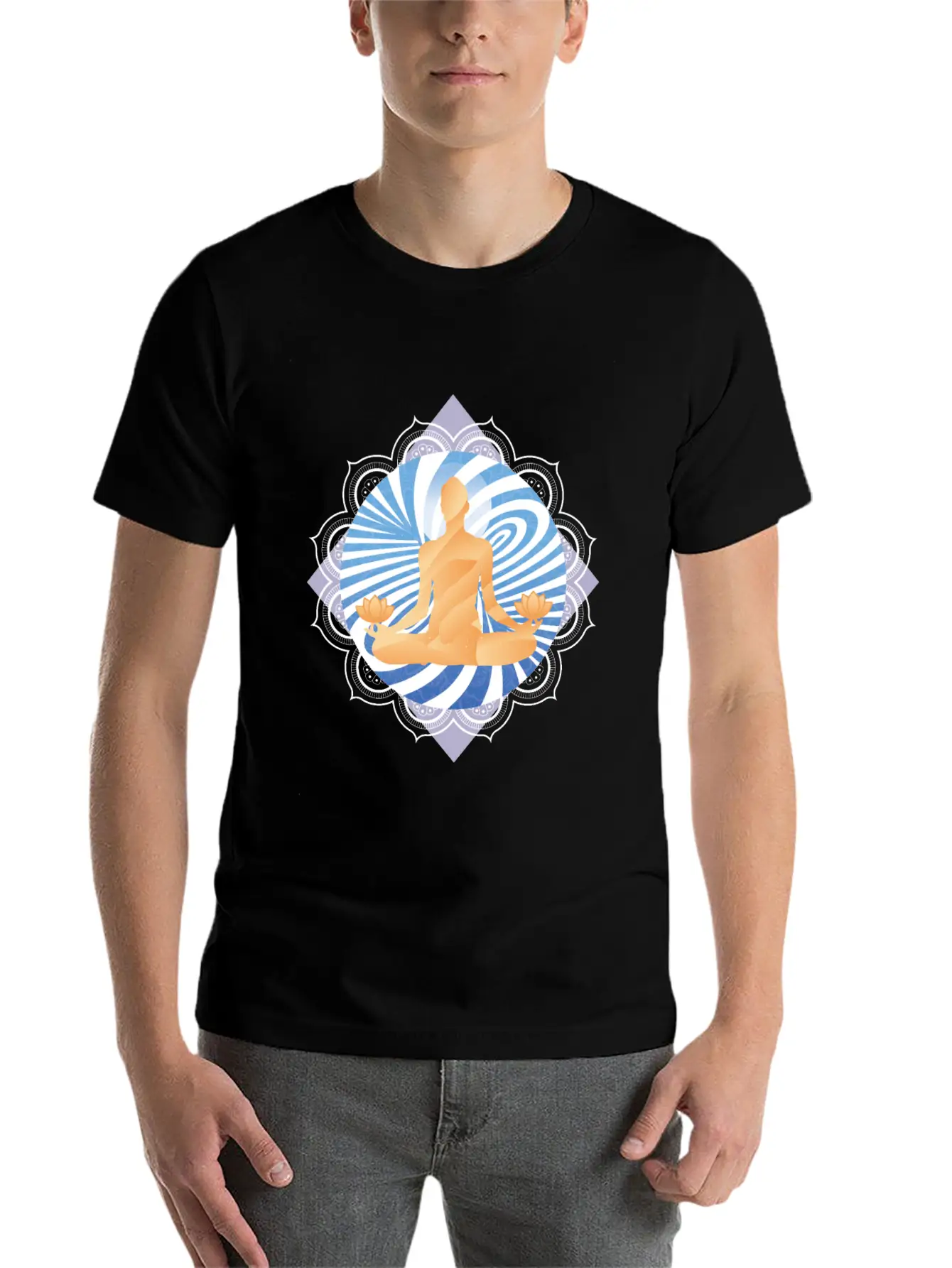 Meditation Buddhist Energy Swirl Timeless Short Sleeve Tee – Comfy And Minimalist Design