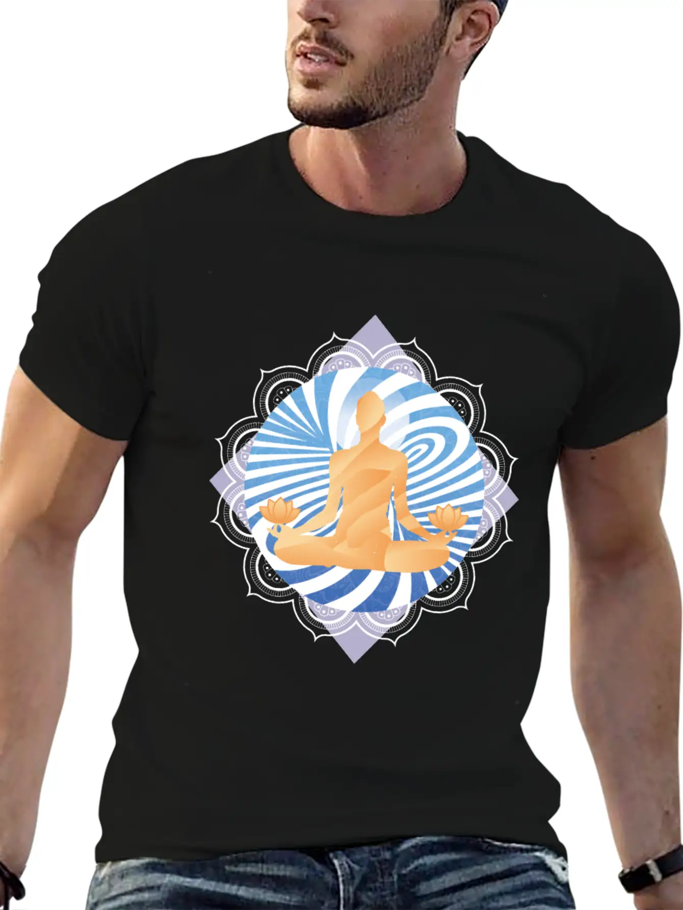 Meditation Buddhist Energy Swirl Timeless Short Sleeve Tee – Comfy And Minimalist Design