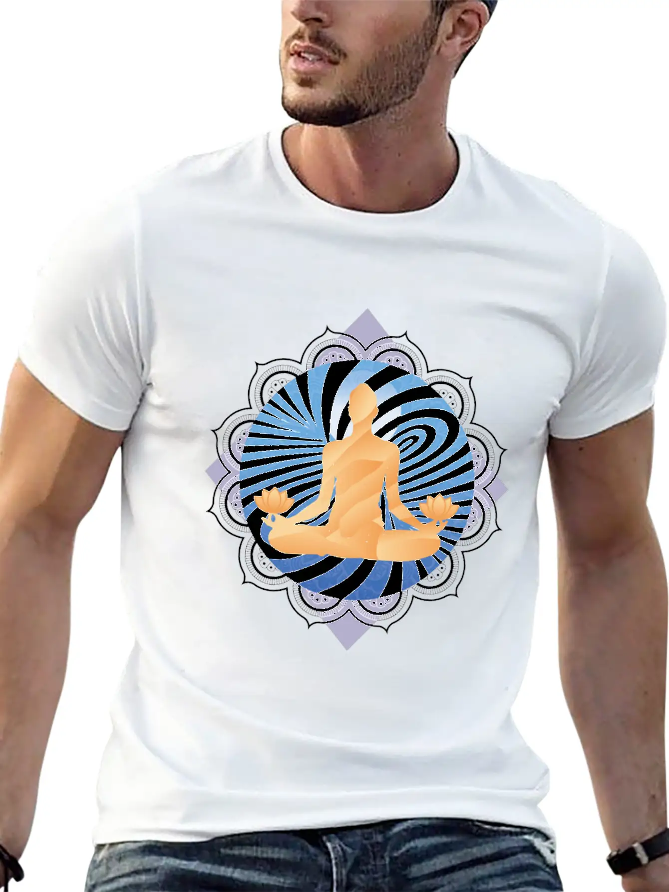Meditation Buddhist Energy Swirl Timeless Short Sleeve Tee – Comfy And Minimalist Design