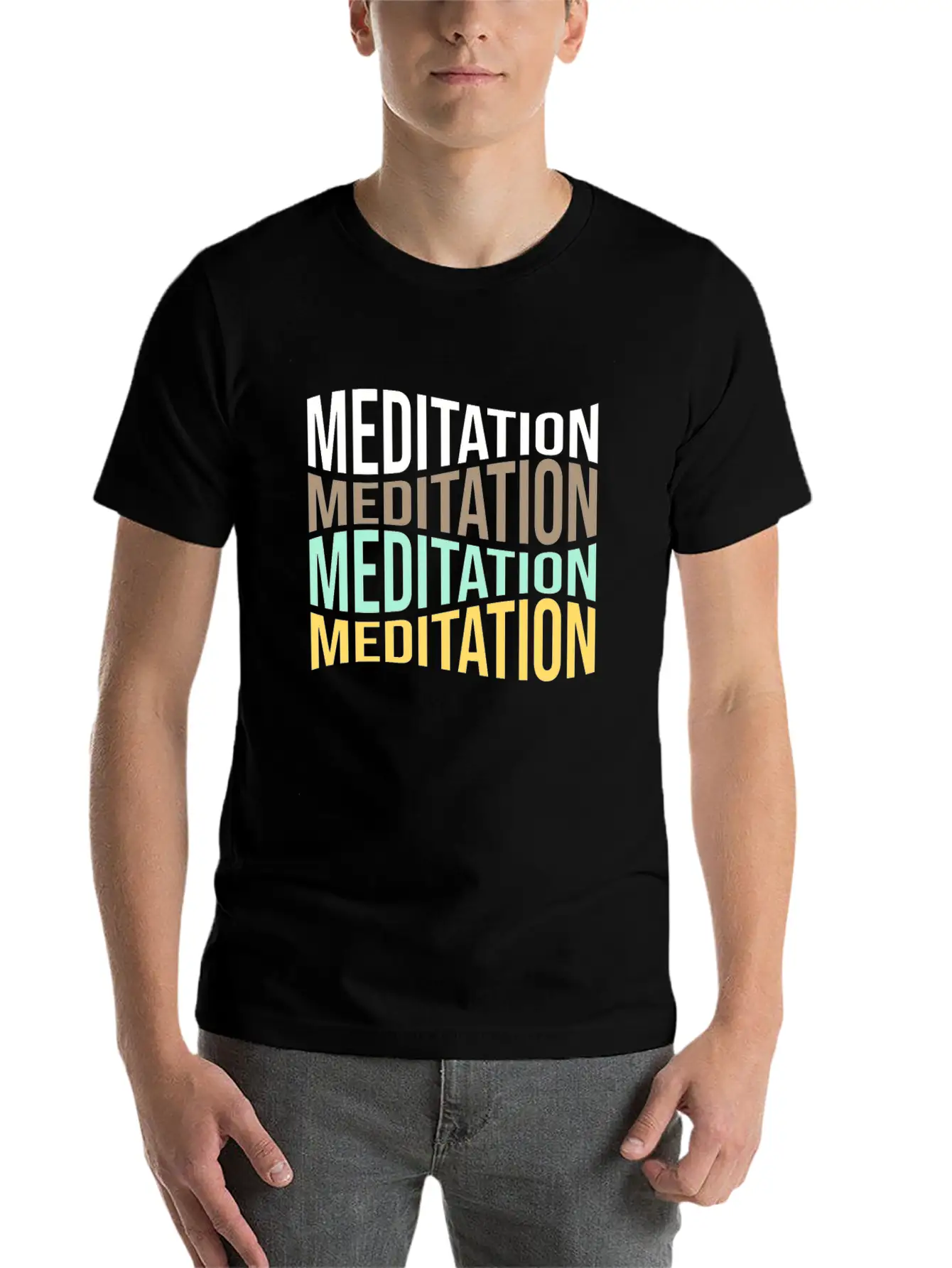 Meditation Comfortable Minimalist Graphic Tee – Summer Style Essential