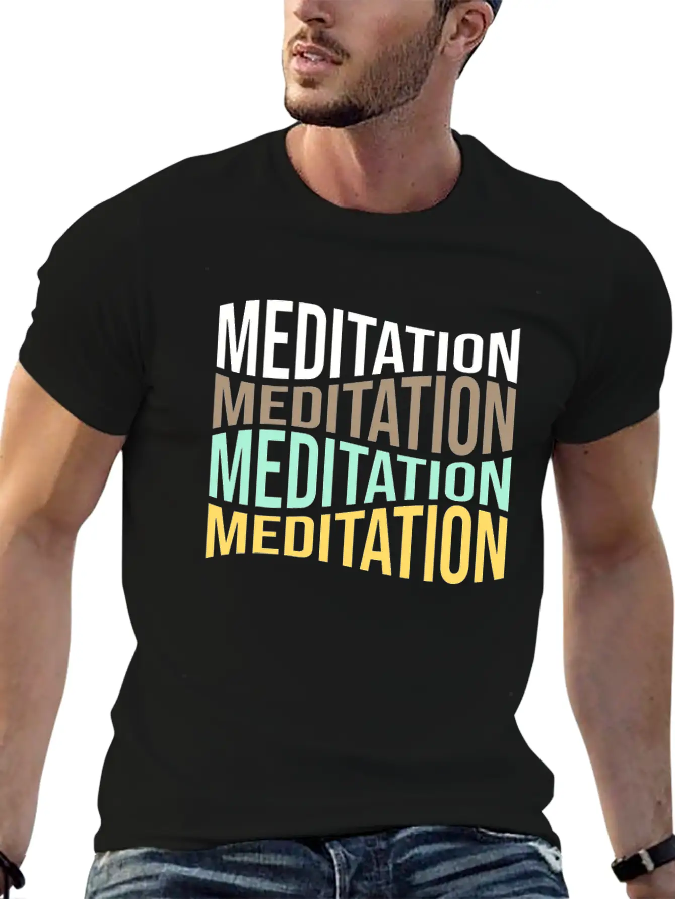 Meditation Comfortable Minimalist Graphic Tee – Summer Style Essential