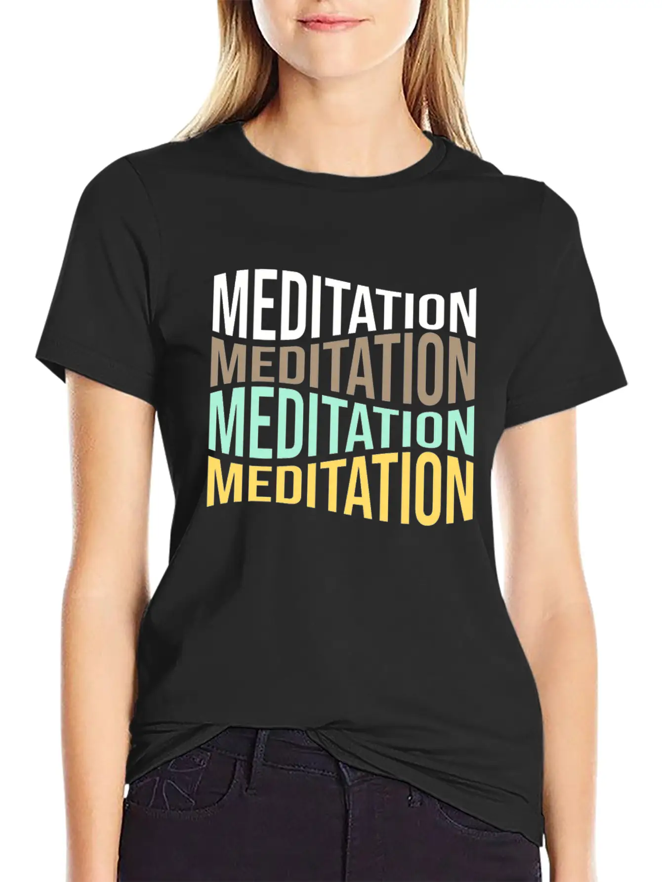 Meditation Comfortable Minimalist Graphic Tee – Summer Style Essential
