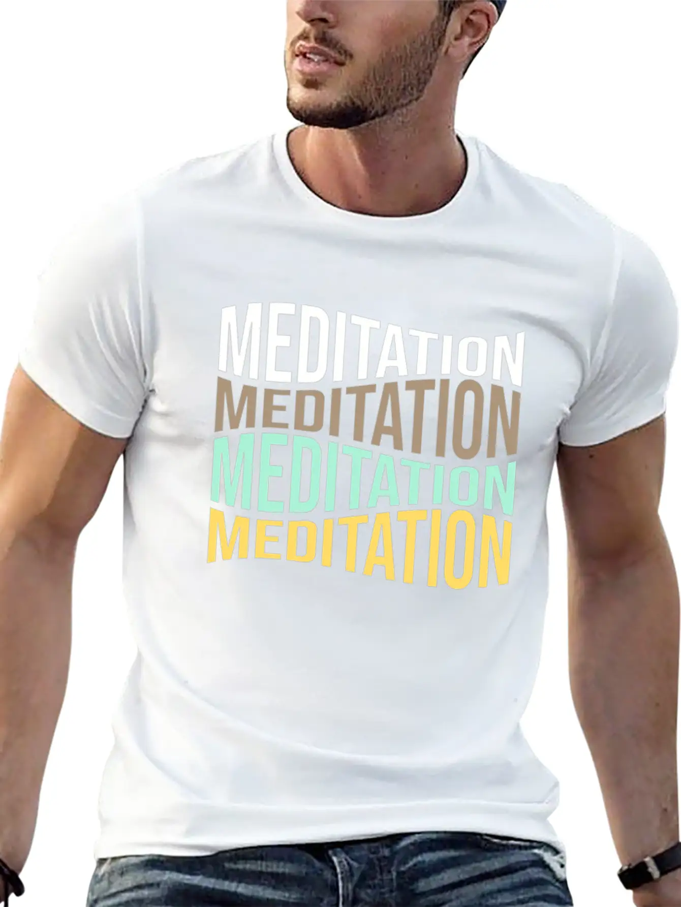 Meditation Comfortable Minimalist Graphic Tee – Summer Style Essential