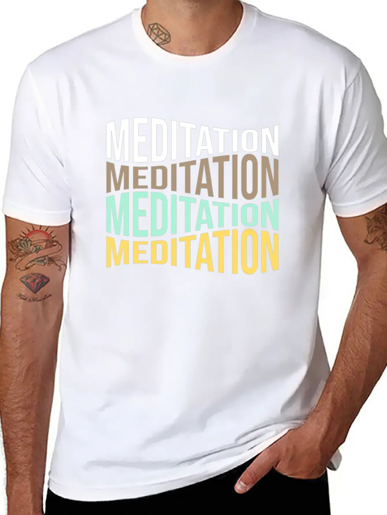 Meditation Comfortable Minimalist Graphic Tee – Summer Style Essential