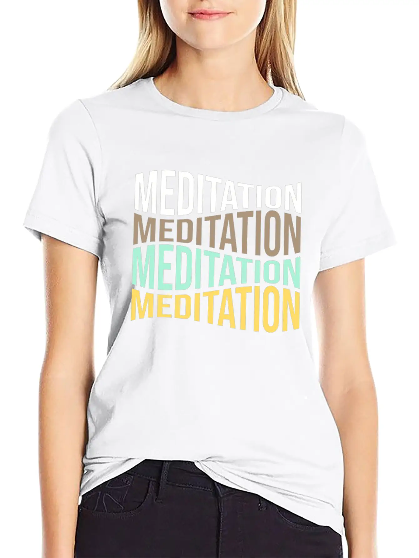 Meditation Comfortable Minimalist Graphic Tee – Summer Style Essential