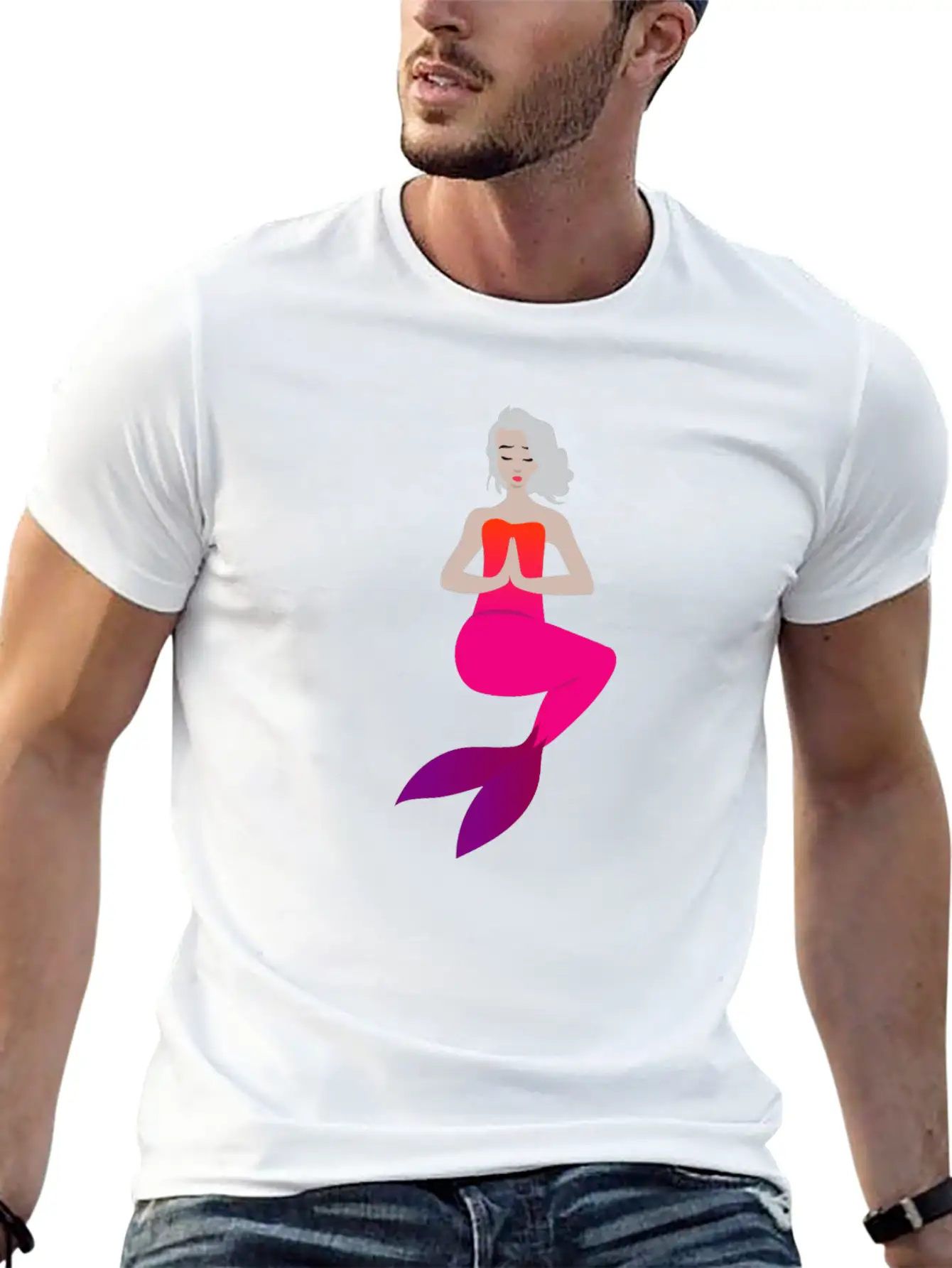 Meditation Mermaid Timeless Short Sleeve Tee – Comfy And Minimalist Design