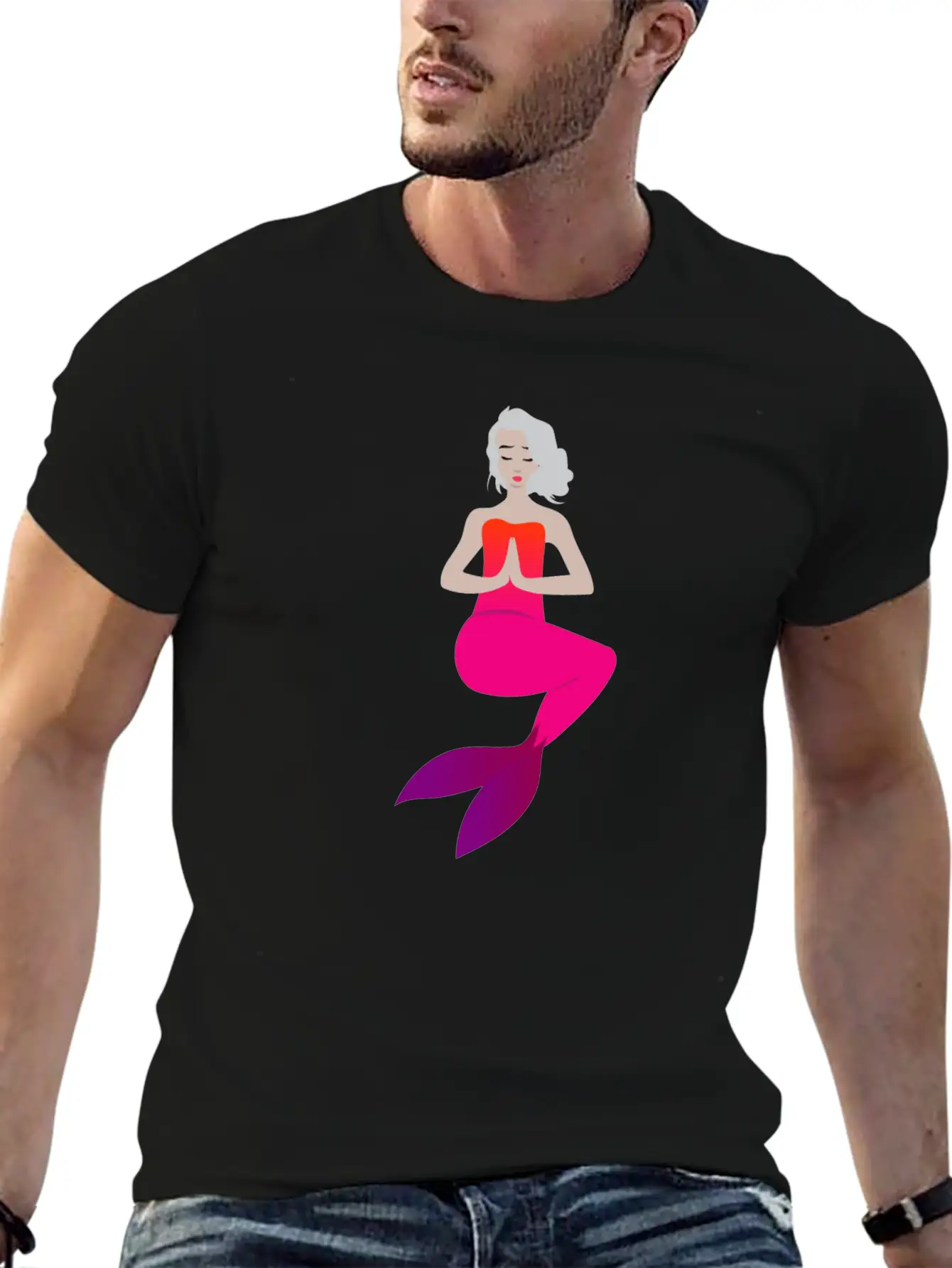 Meditation Mermaid Timeless Short Sleeve Tee – Comfy And Minimalist Design