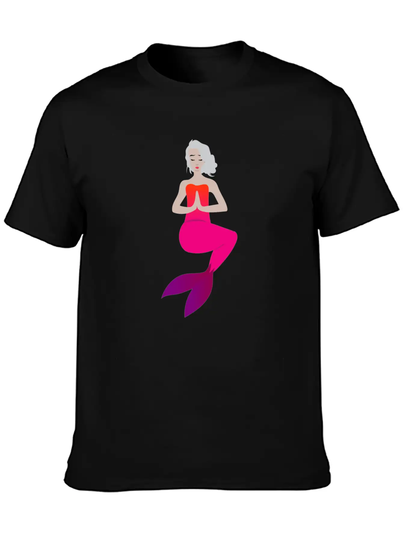 Meditation Mermaid Timeless Short Sleeve Tee – Comfy And Minimalist Design