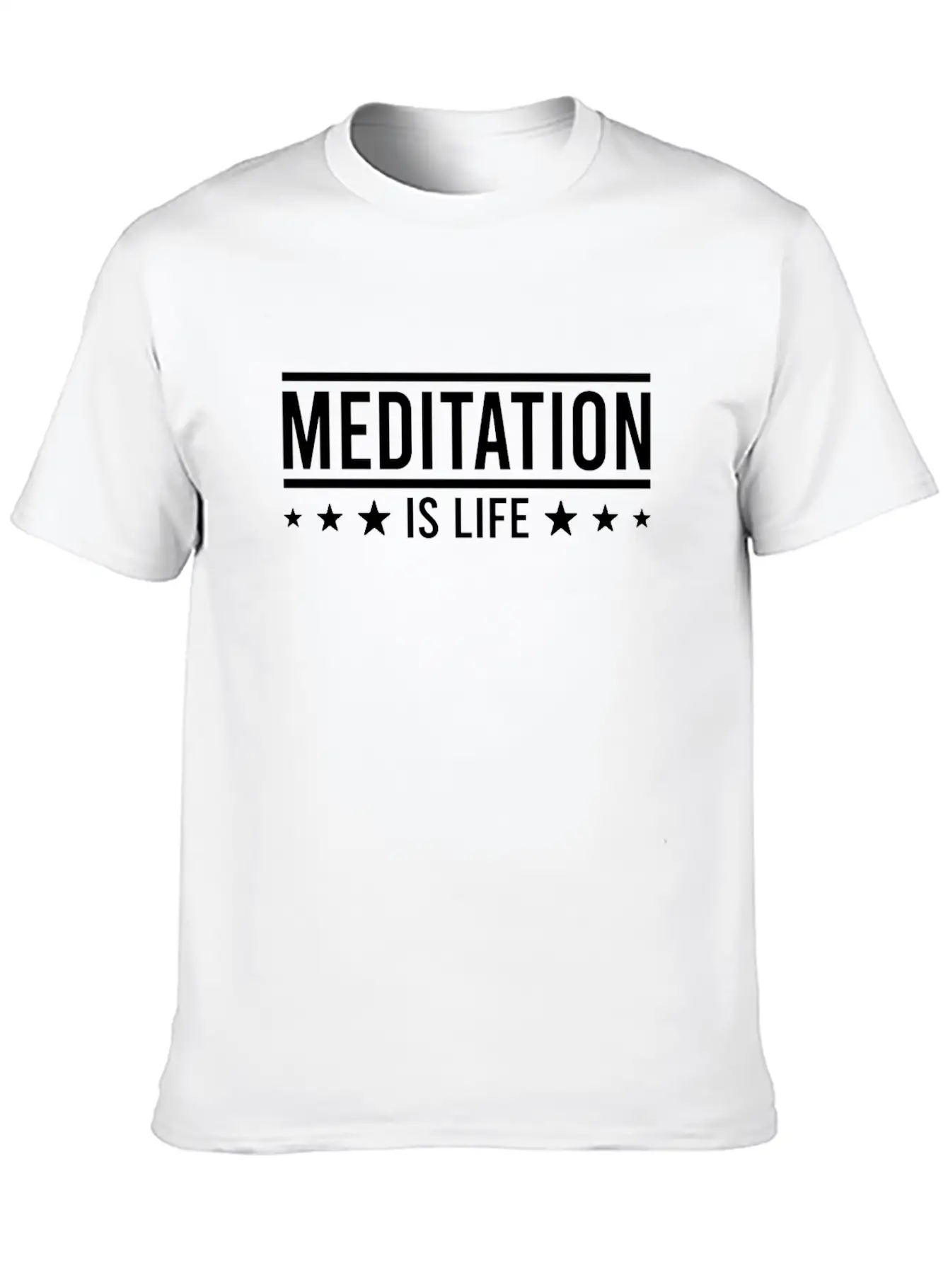 Meditation Saying Comfortable Minimalist Graphic Tee – Summer Style Essential