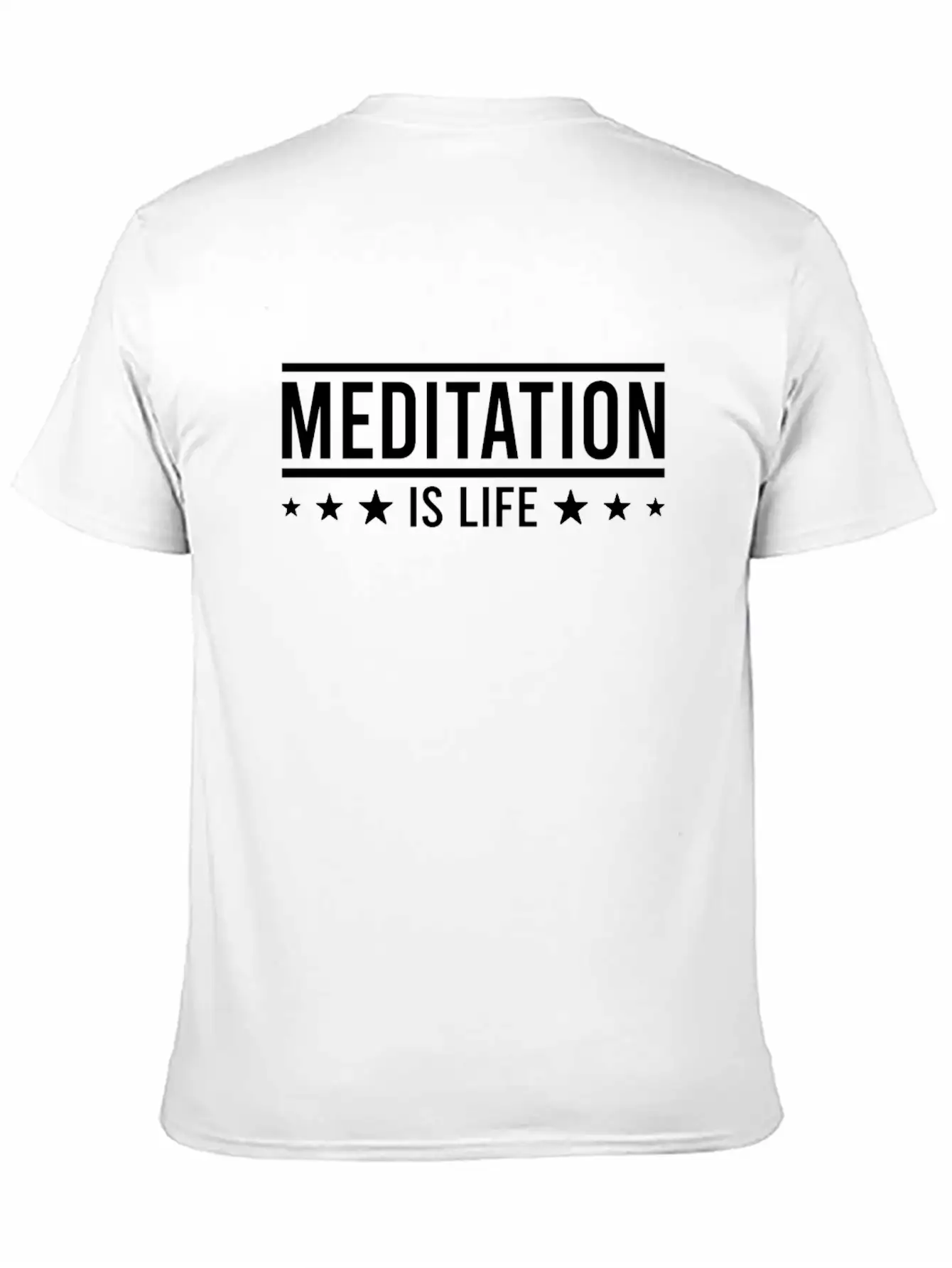 Meditation Saying Comfortable Minimalist Graphic Tee – Summer Style Essential