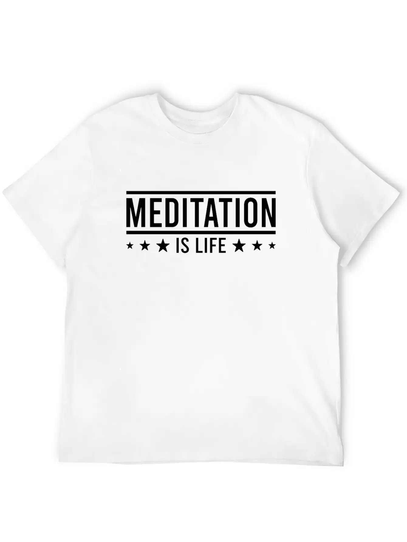 Meditation Saying Comfortable Minimalist Graphic Tee – Summer Style Essential