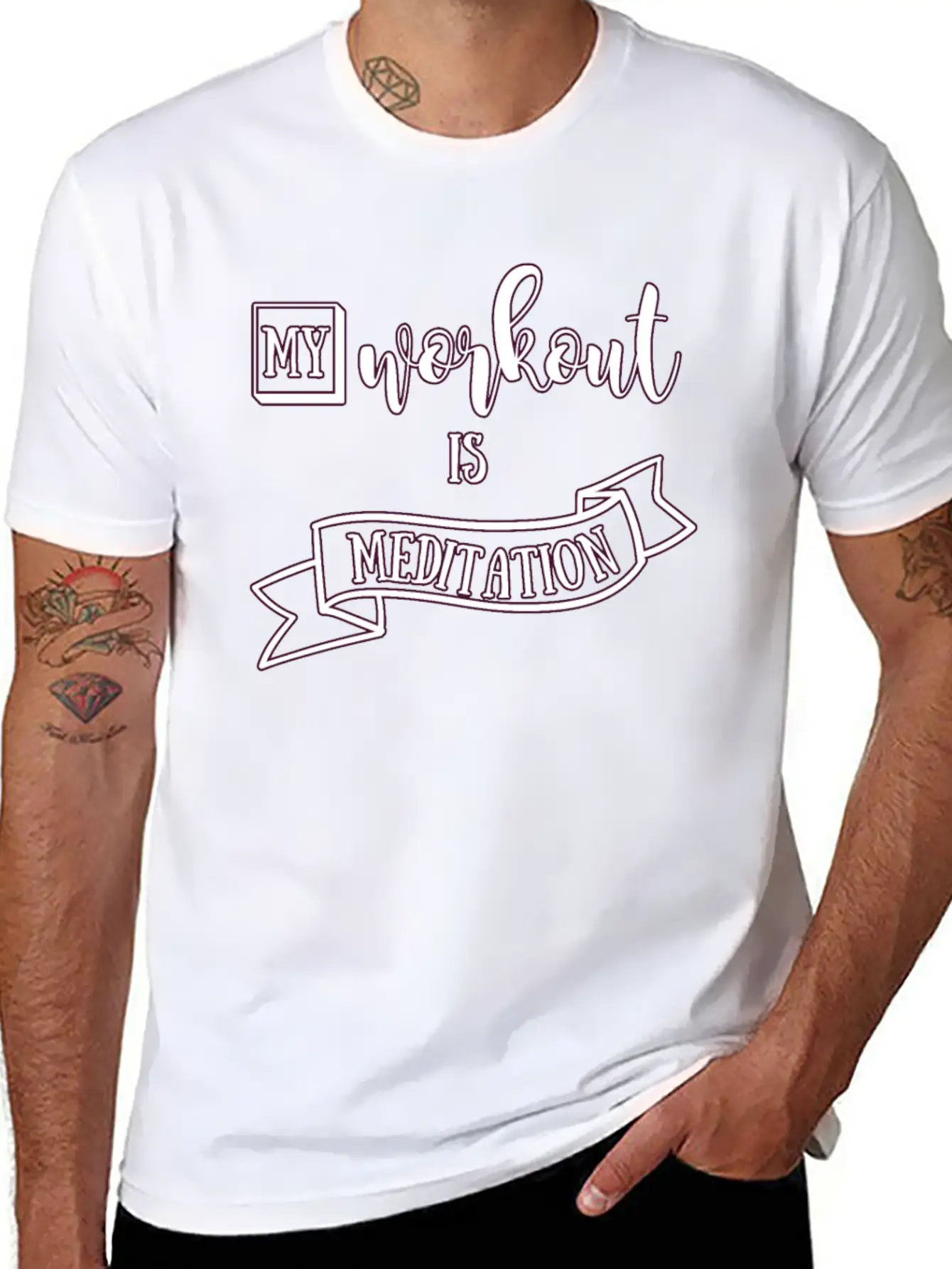 Meditation Unisex Short Sleeve Soft Cotton T-Shirt – Casual Everyday Wear