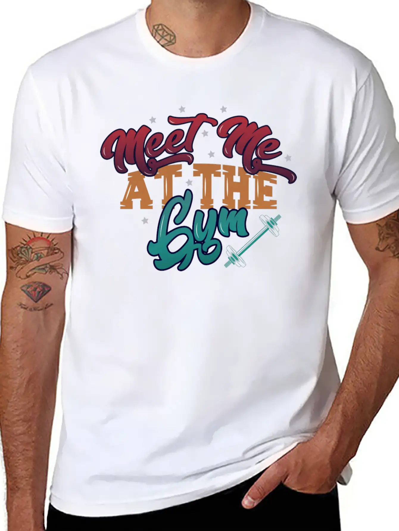 Meet Me At The Gym Gym Unisex Short Sleeve Soft Cotton T-Shirt – Casual Everyday Wear