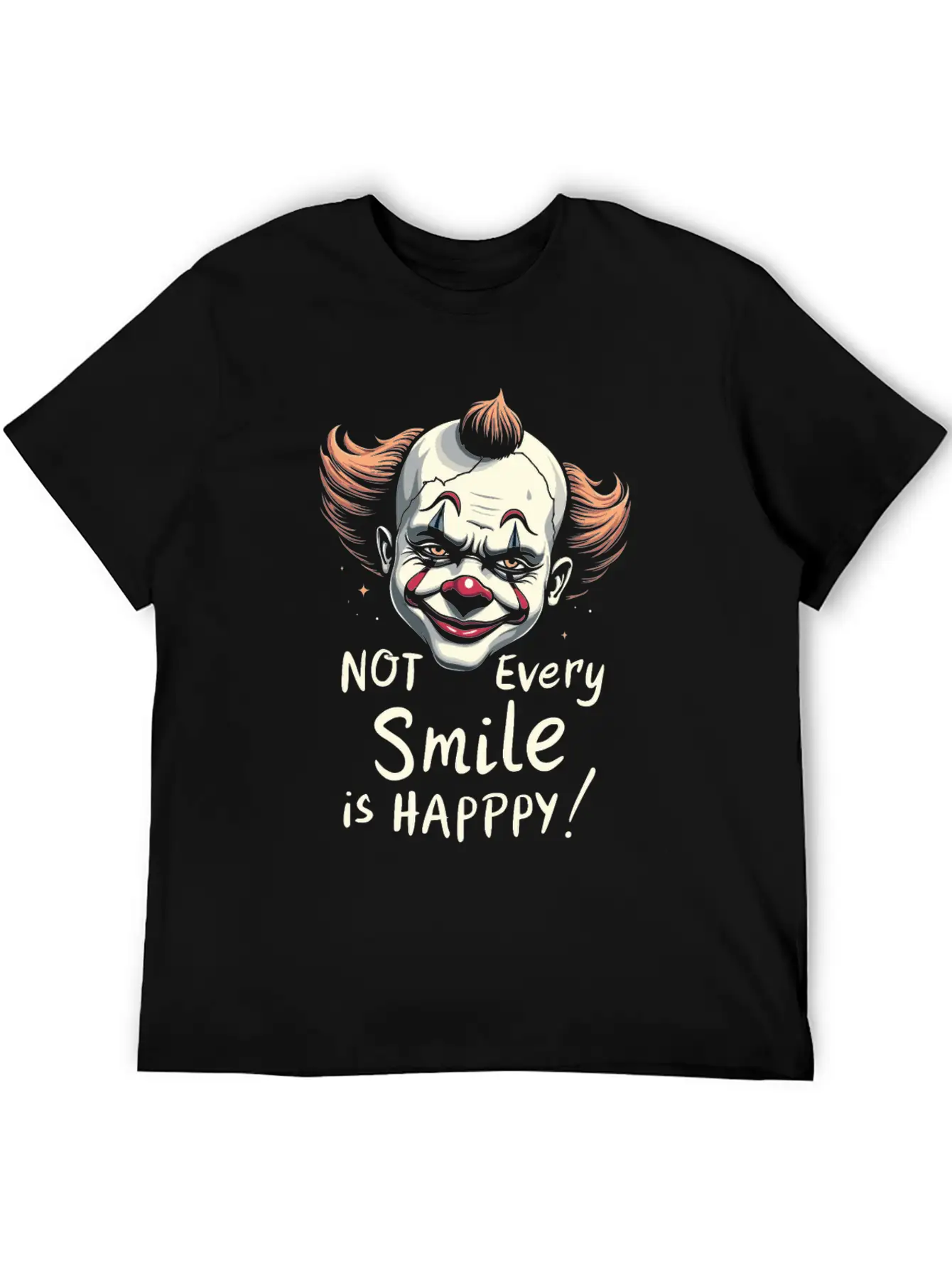 Melancholic Sad Clown Emotional Art Exploring Basic Graphic T-Shirt – Daily Comfort In Soft Cotton