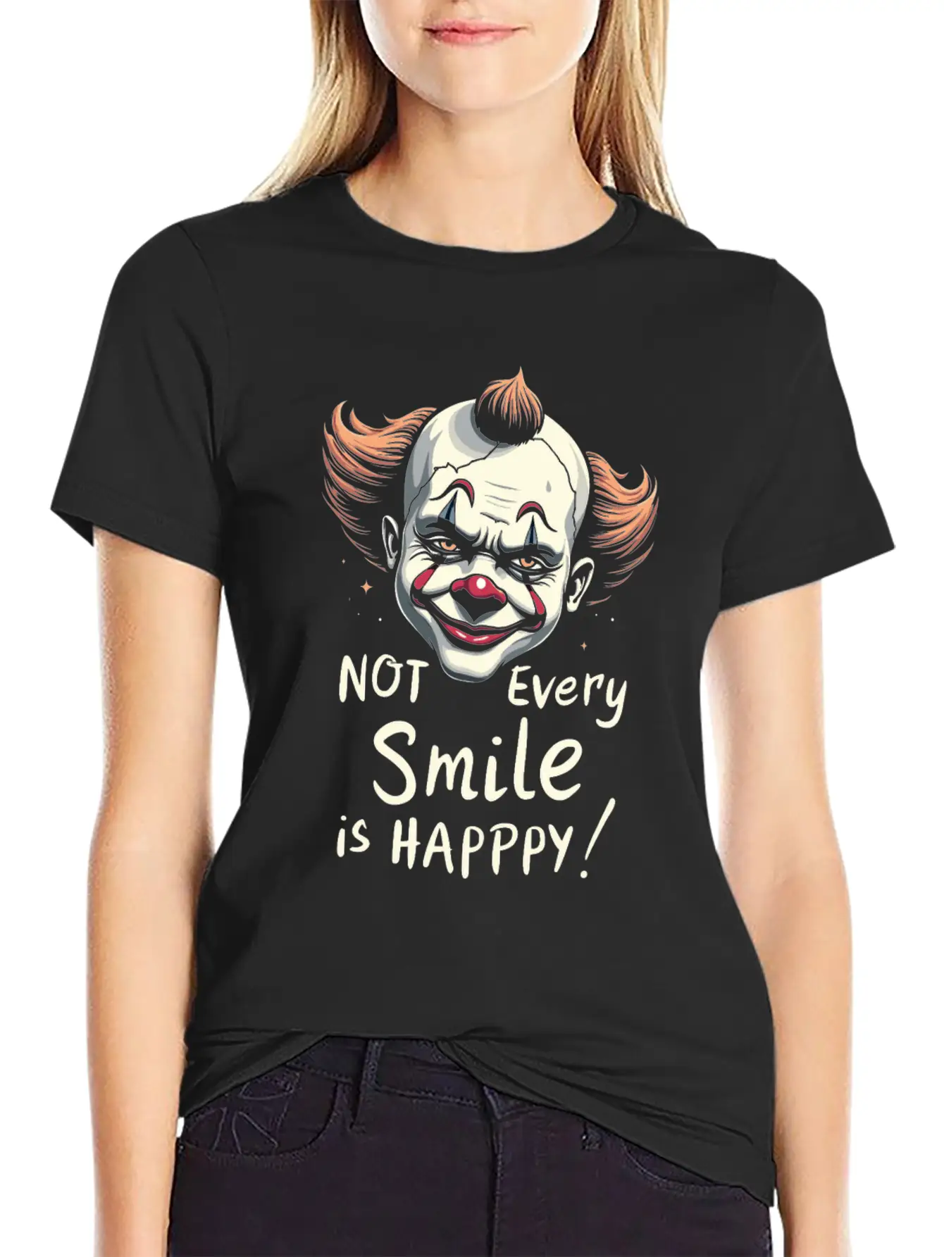 Melancholic Sad Clown Emotional Art Exploring Basic Graphic T-Shirt – Daily Comfort In Soft Cotton