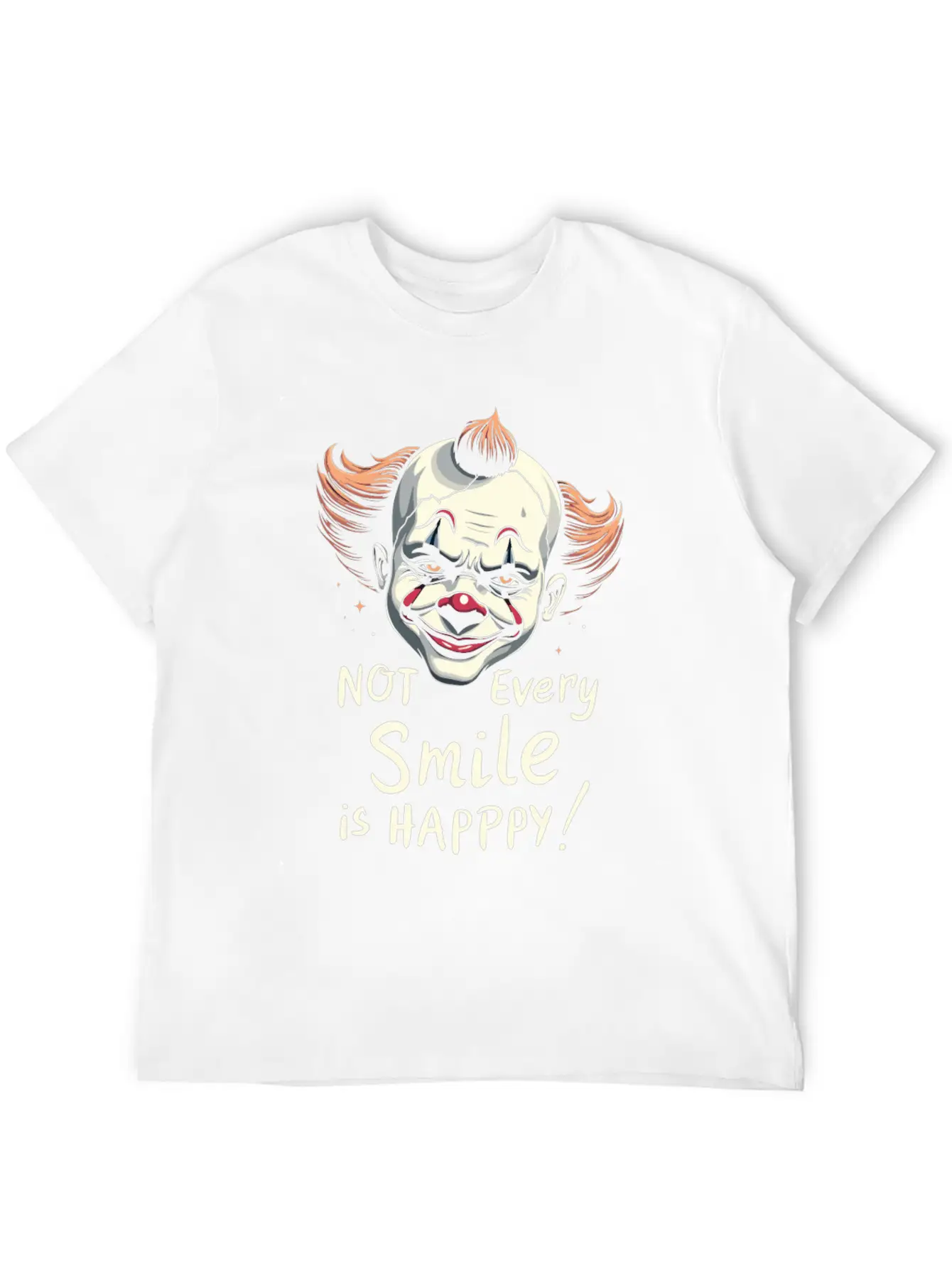 Melancholic Sad Clown Emotional Art Exploring Basic Graphic T-Shirt – Daily Comfort In Soft Cotton