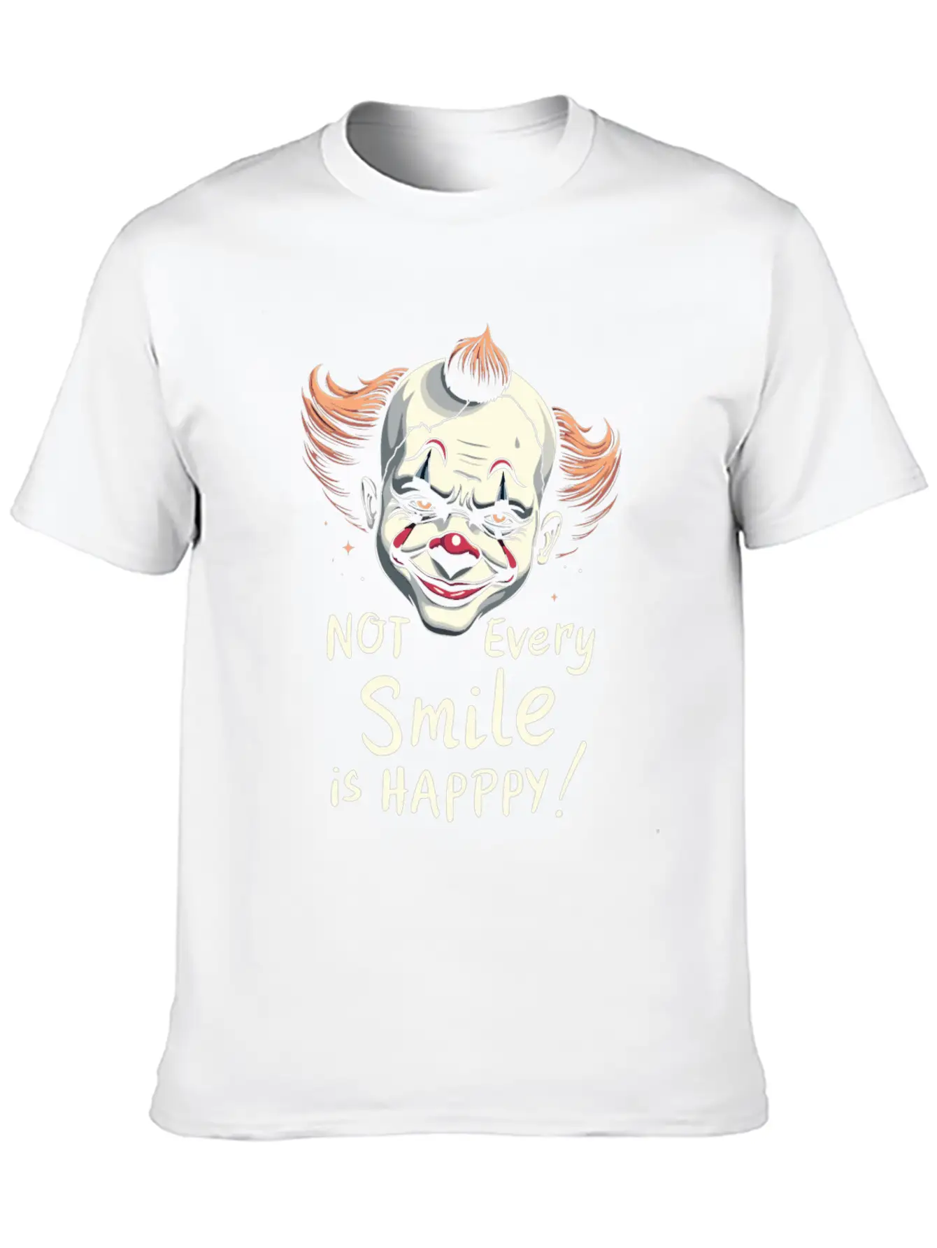 Melancholic Sad Clown Emotional Art Exploring Basic Graphic T-Shirt – Daily Comfort In Soft Cotton