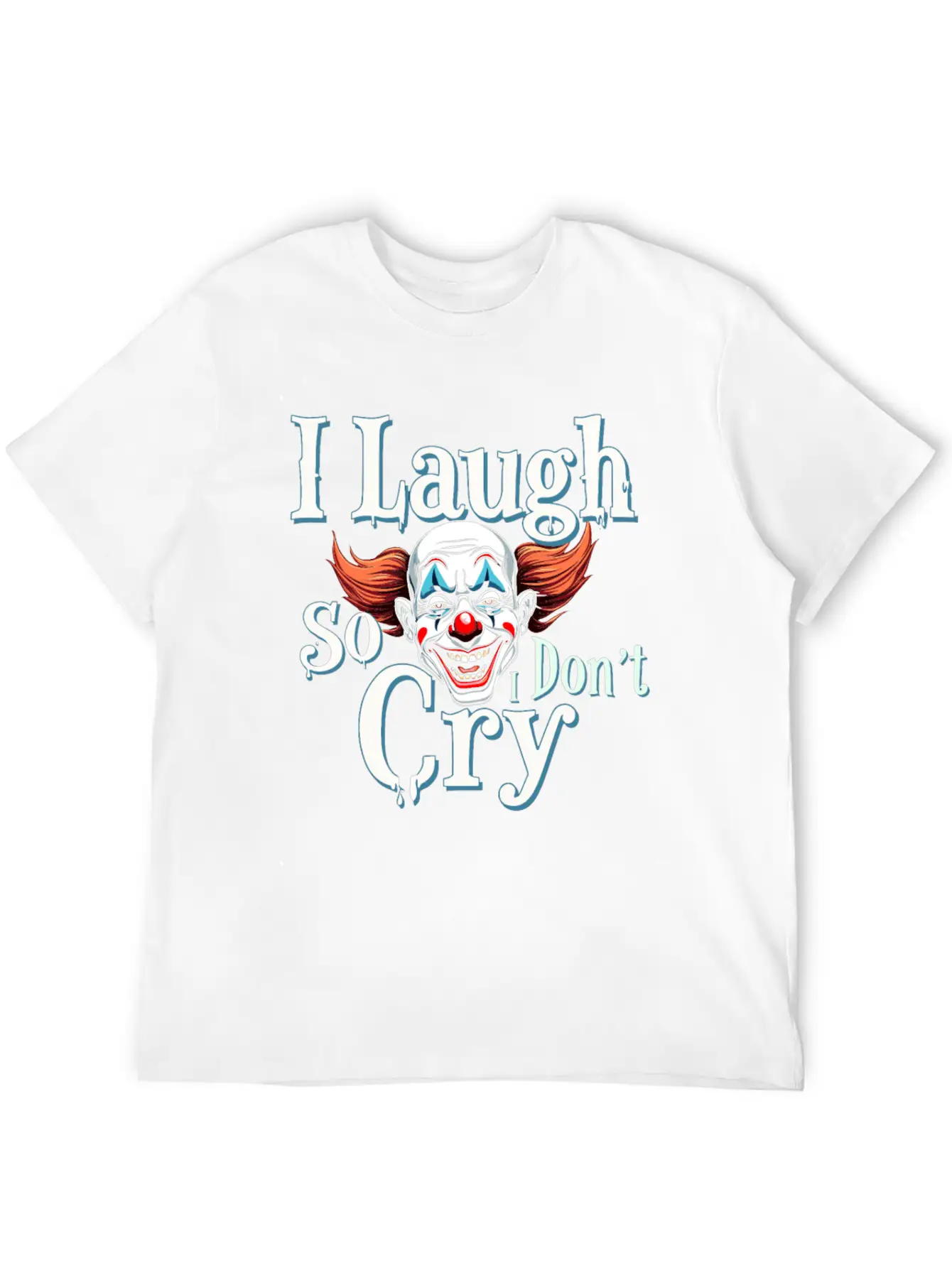 Melancholic Sad Clown Emotional Art Exploring Comfortable Minimalist Graphic Tee – Summer Style Essential