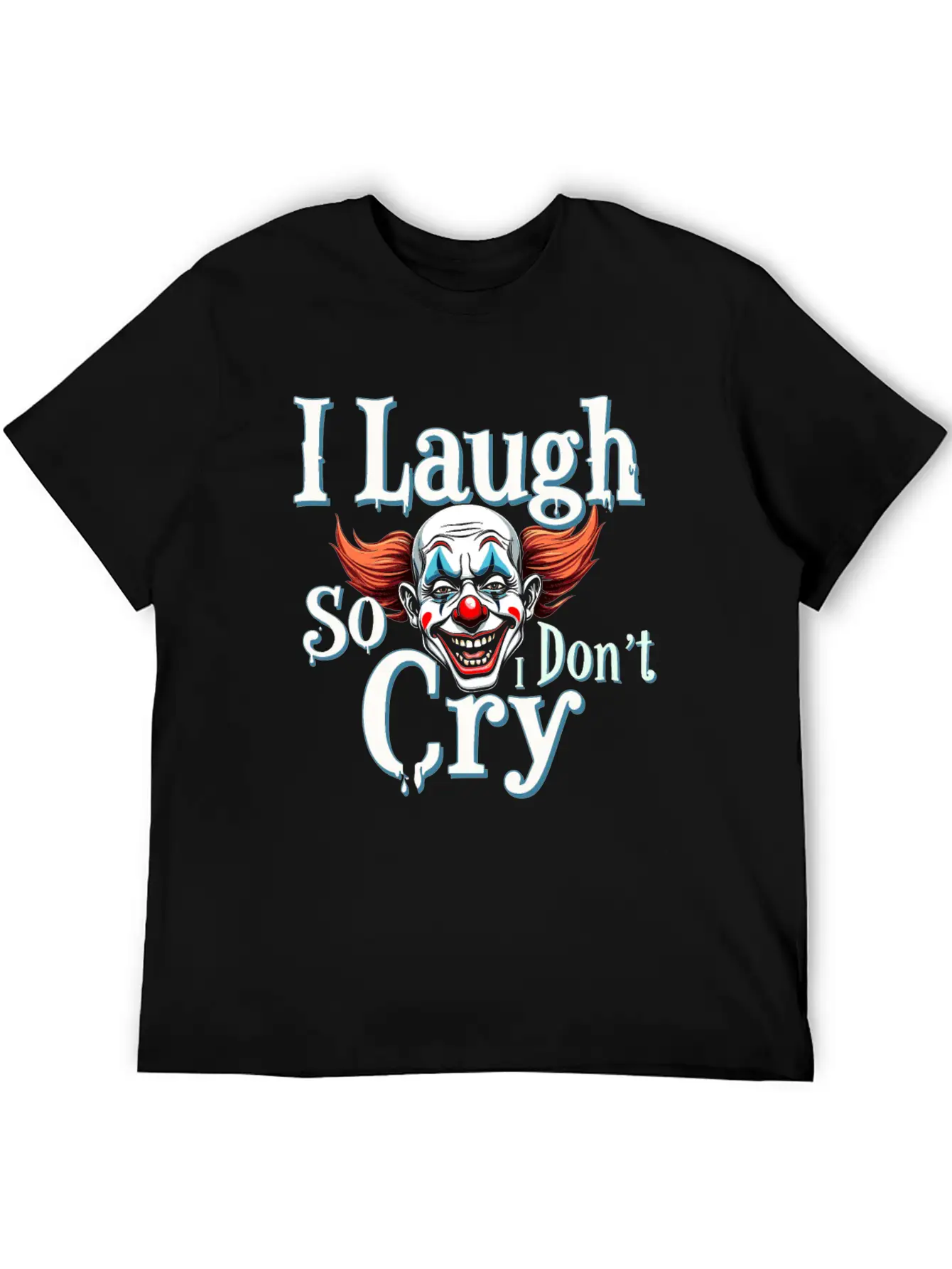 Melancholic Sad Clown Emotional Art Exploring Comfortable Minimalist Graphic Tee – Summer Style Essential
