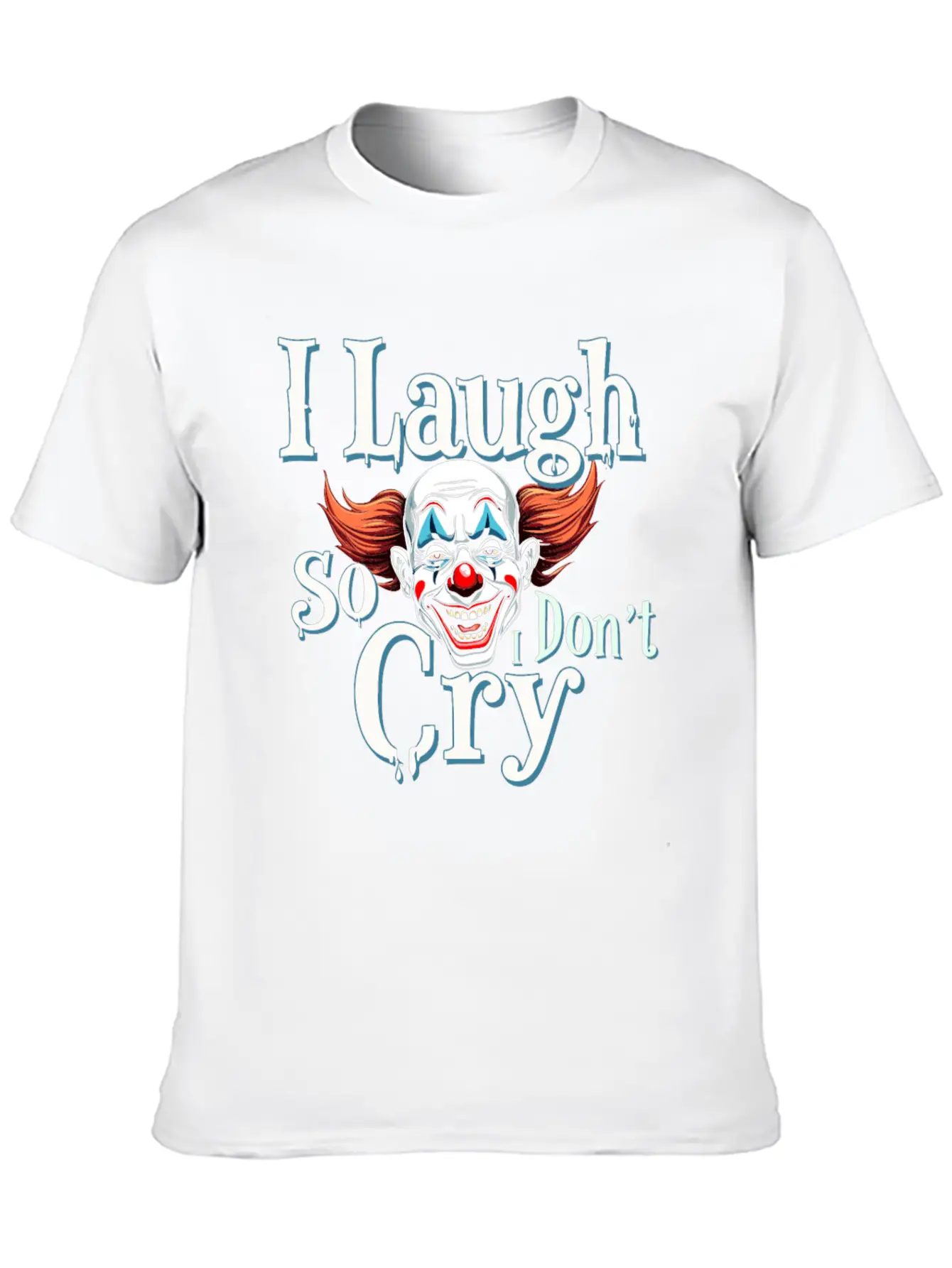 Melancholic Sad Clown Emotional Art Exploring Comfortable Minimalist Graphic Tee – Summer Style Essential