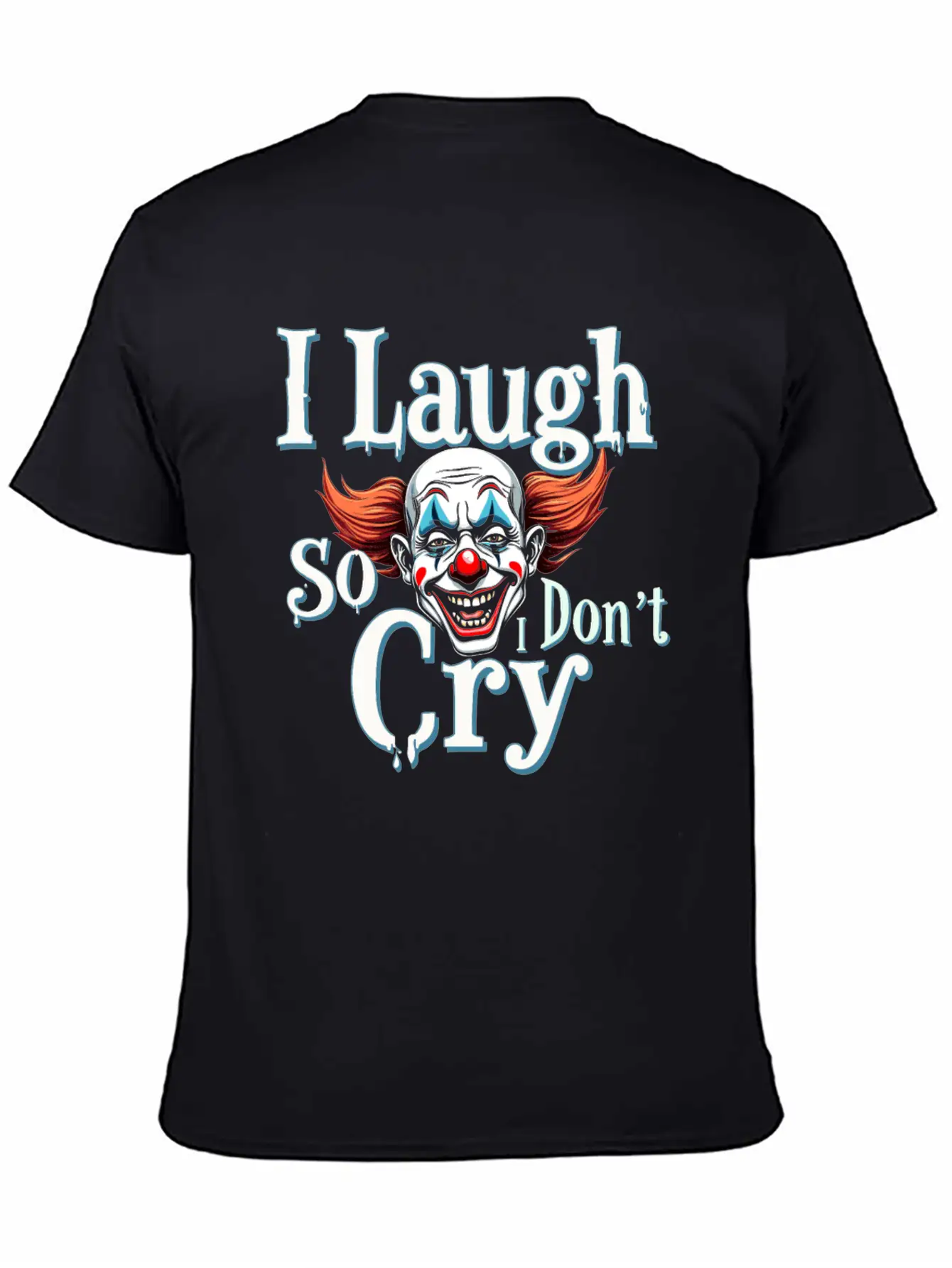 Melancholic Sad Clown Emotional Art Exploring Comfortable Minimalist Graphic Tee – Summer Style Essential