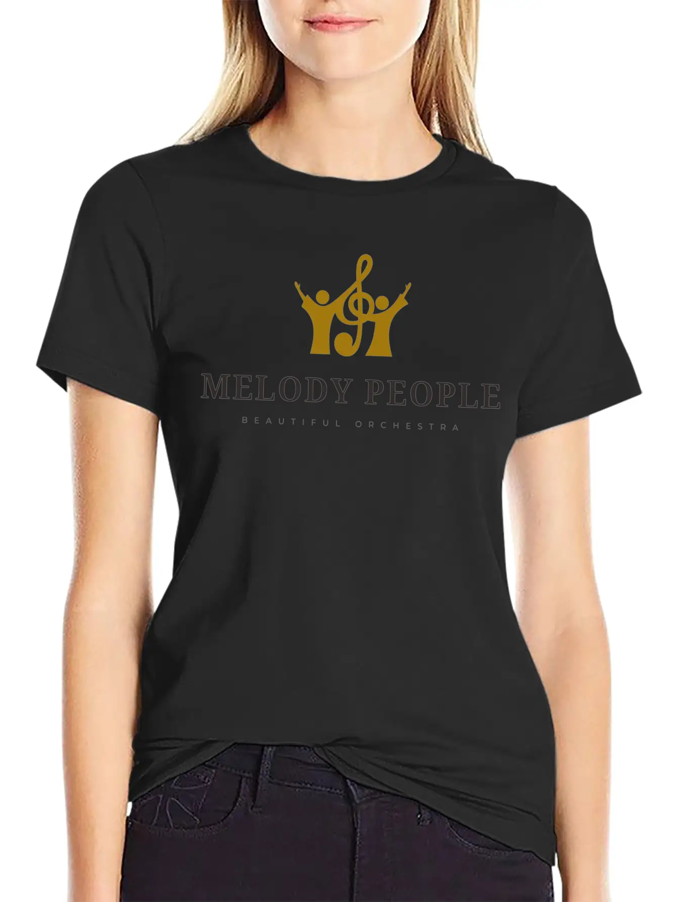 Melody People Beautiful Orchestra Unisex Short Sleeve Soft Cotton T-Shirt – Casual Everyday Wear