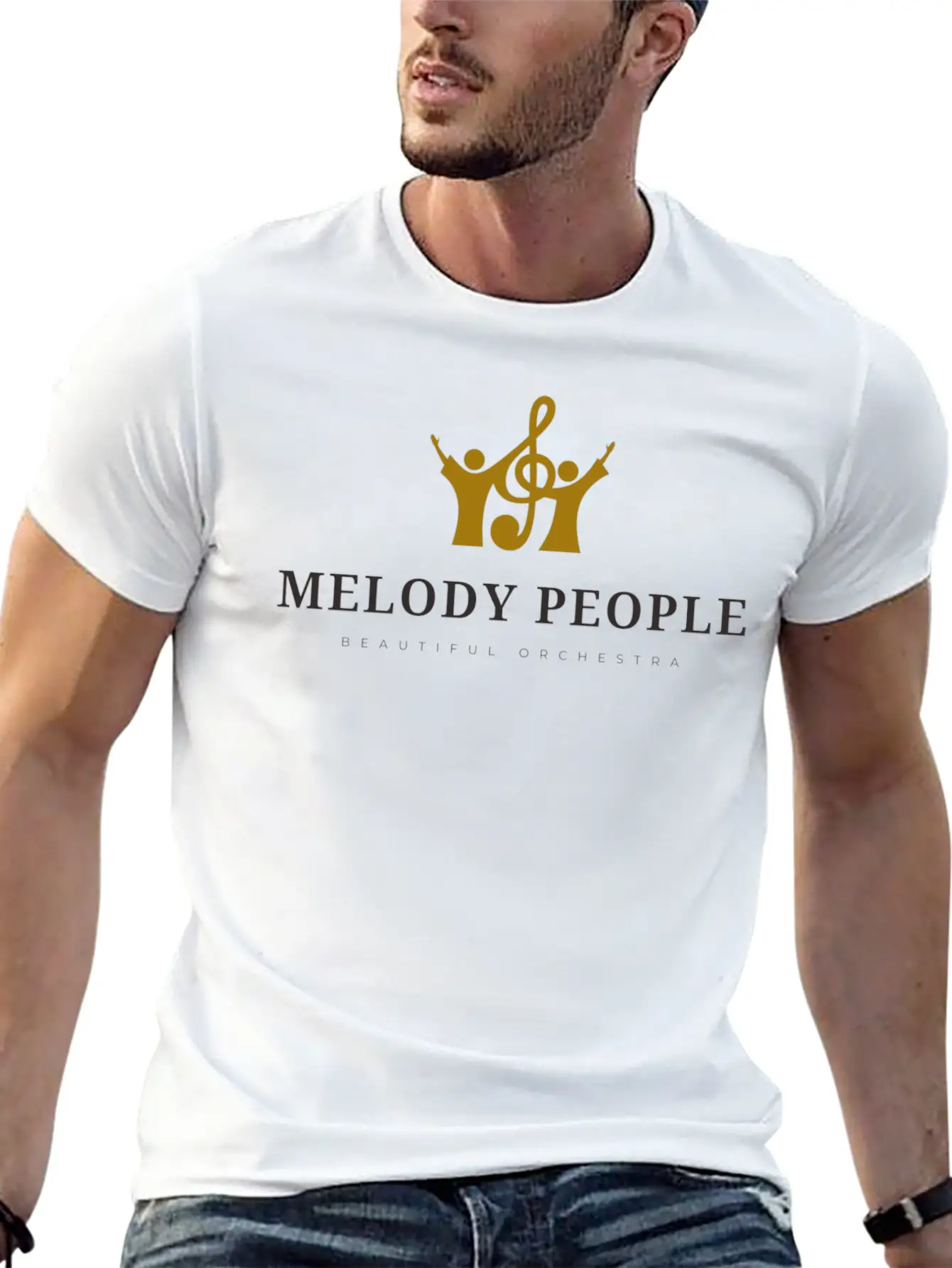 Melody People Beautiful Orchestra Unisex Short Sleeve Soft Cotton T-Shirt – Casual Everyday Wear