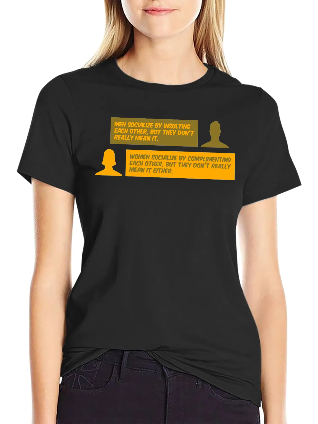 Men Vs. Women Insulting & Complimenting Each Other Basic Graphic T-Shirt – Daily Comfort In Soft Cotton