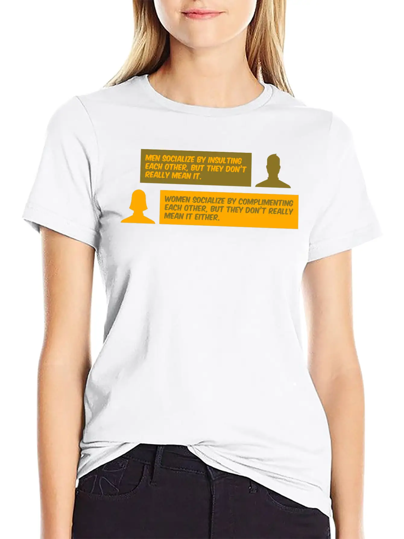 Men Vs. Women Insulting & Complimenting Each Other Basic Graphic T-Shirt – Daily Comfort In Soft Cotton