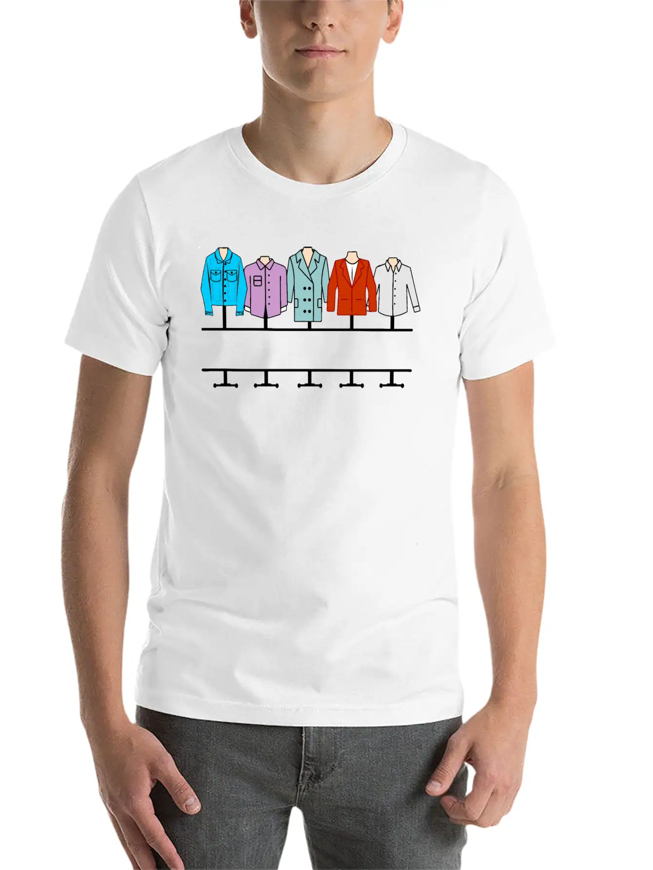 Men's Clothing Store Logo Unisex Short Sleeve Soft Cotton T-Shirt – Casual Everyday Wear