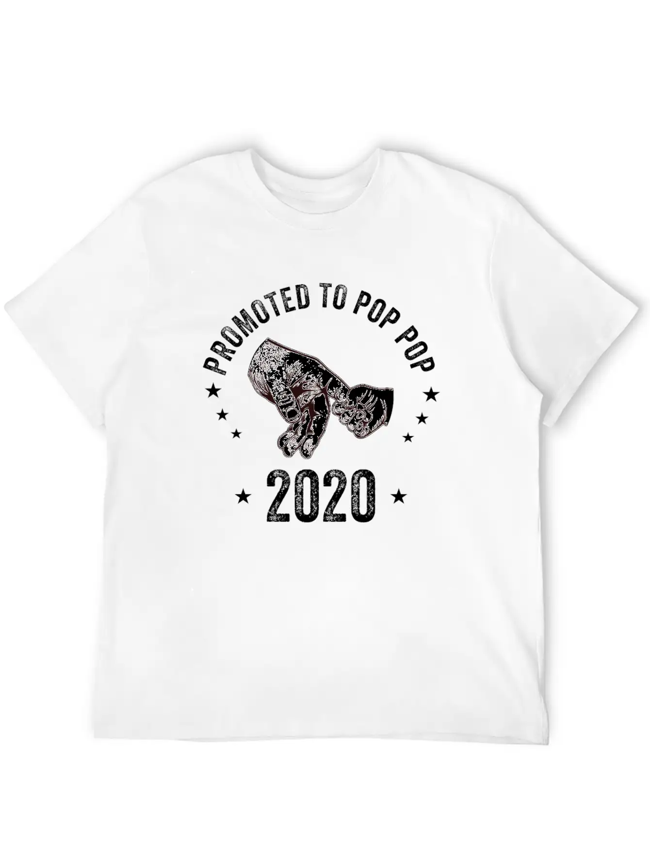 Mens New Pop Pop - Promoted To Pop Pop 2020 Unisex Short Sleeve Soft Cotton T-Shirt – Casual Everyday Wear
