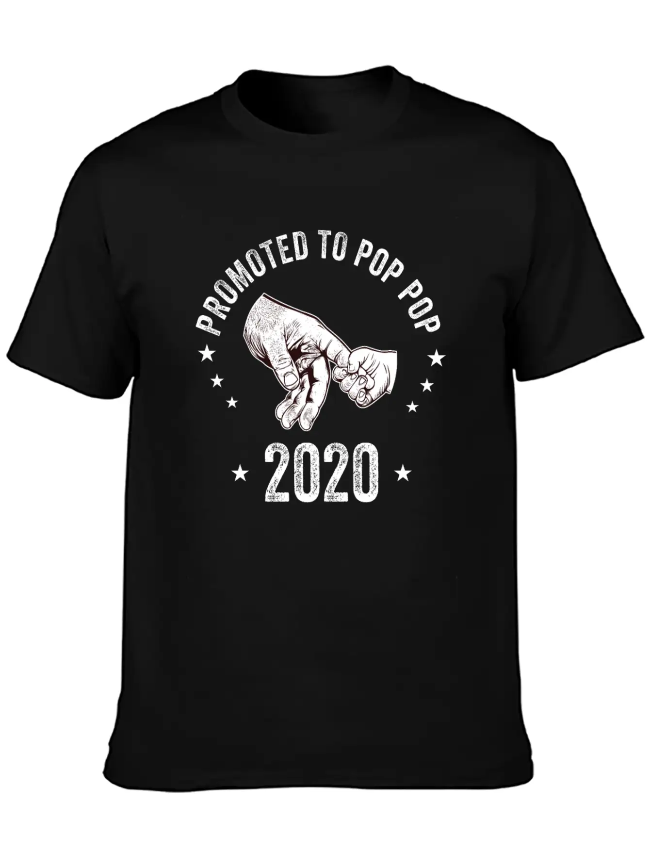 Mens New Pop Pop - Promoted To Pop Pop 2020 Unisex Short Sleeve Soft Cotton T-Shirt – Casual Everyday Wear
