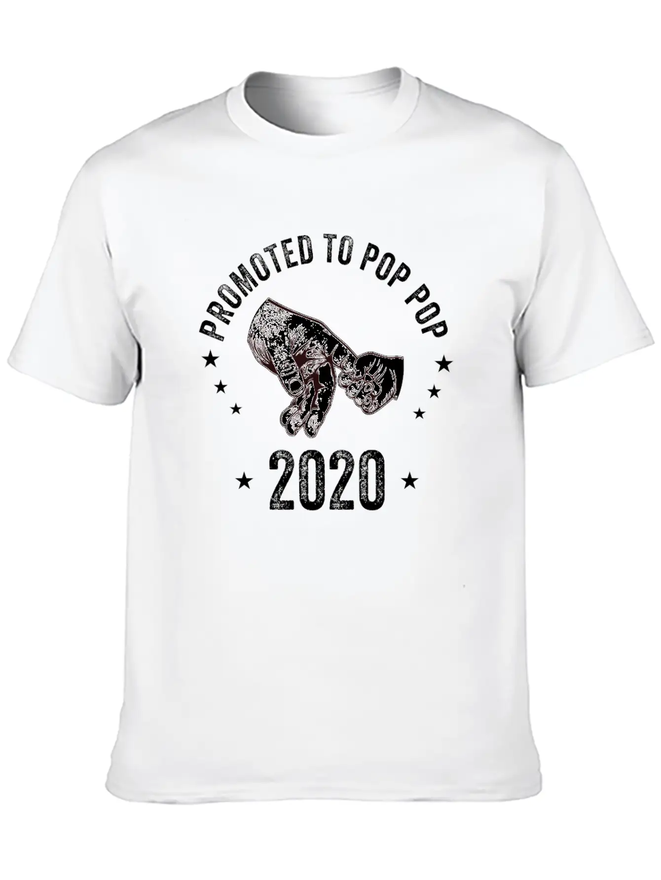 Mens New Pop Pop - Promoted To Pop Pop 2020 Unisex Short Sleeve Soft Cotton T-Shirt – Casual Everyday Wear