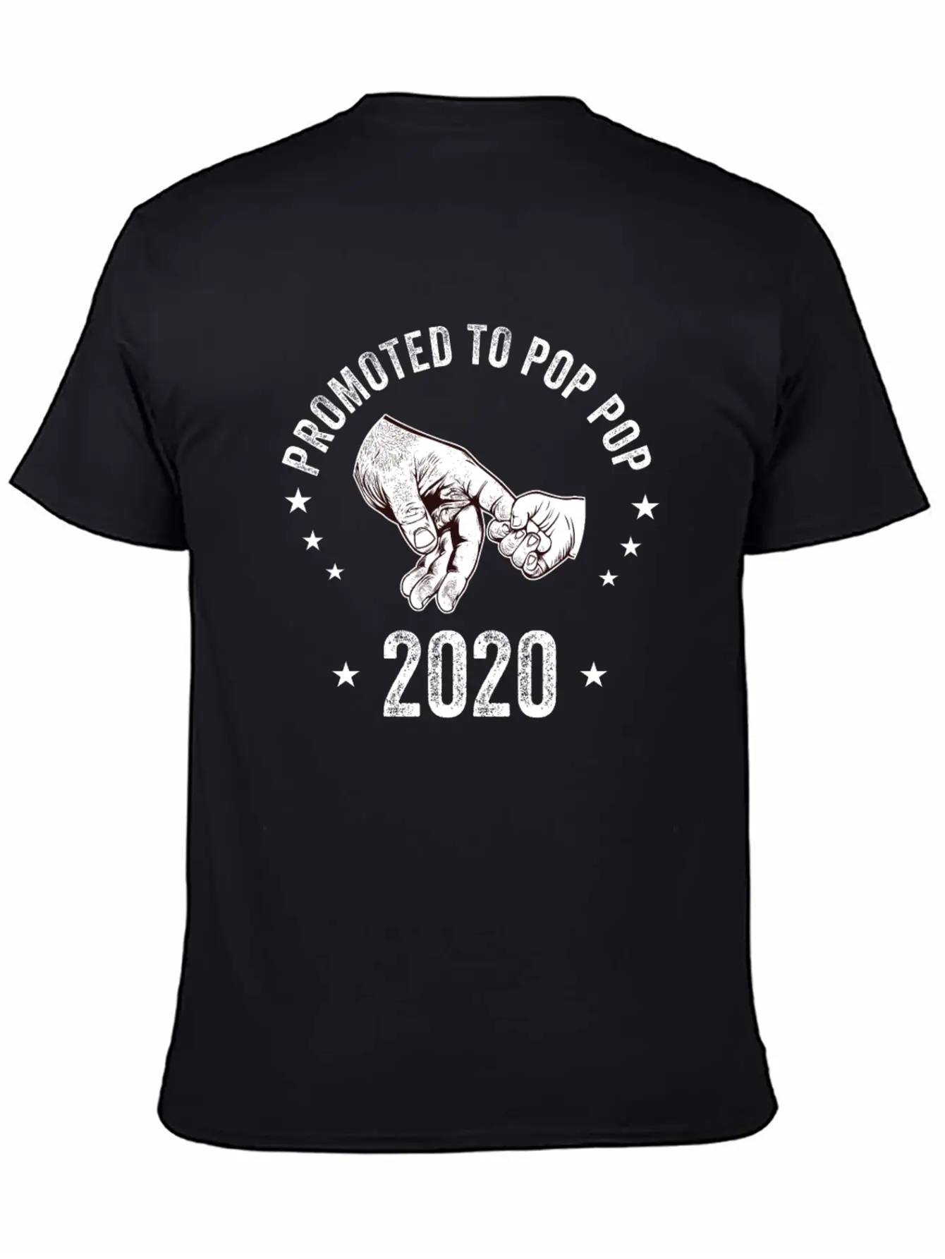 Mens New Pop Pop - Promoted To Pop Pop 2020 Unisex Short Sleeve Soft Cotton T-Shirt – Casual Everyday Wear