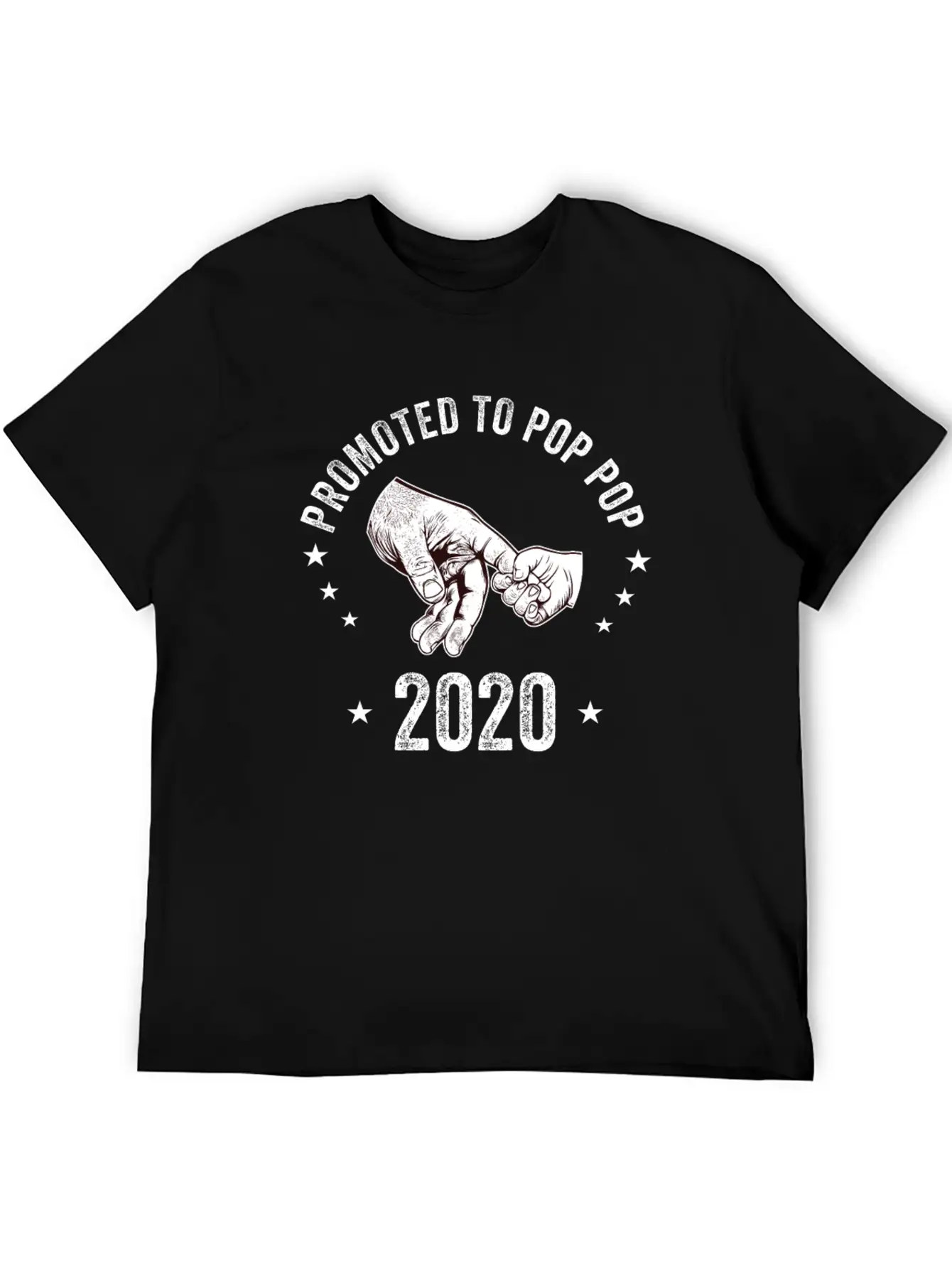 Mens New Pop Pop - Promoted To Pop Pop 2020 Unisex Short Sleeve Soft Cotton T-Shirt – Casual Everyday Wear