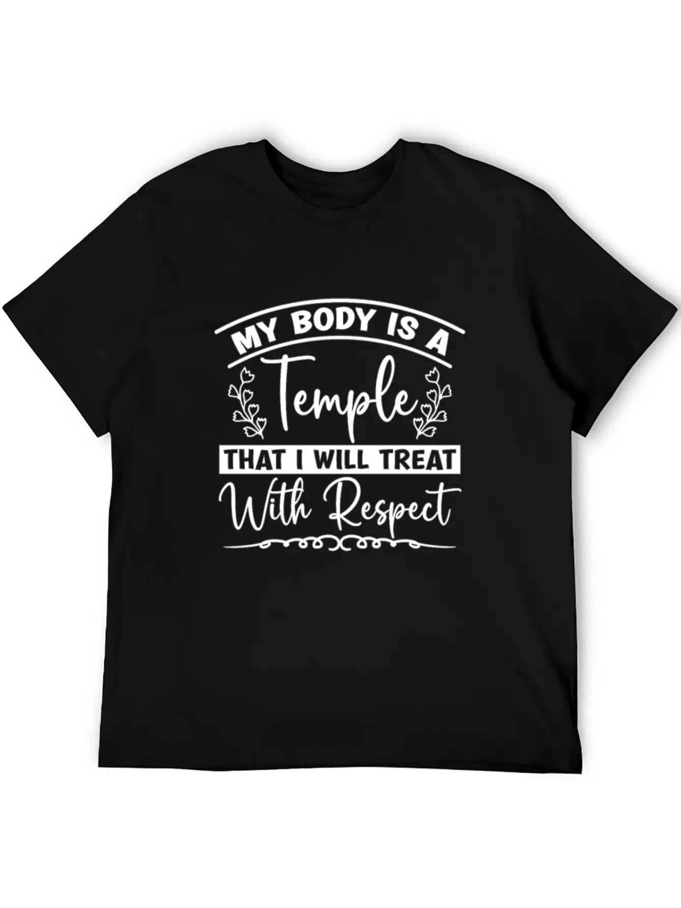 Mental Health Coffee My Body Is A Temple Anxiety Unisex Short Sleeve Soft Cotton T-Shirt – Casual Everyday Wear