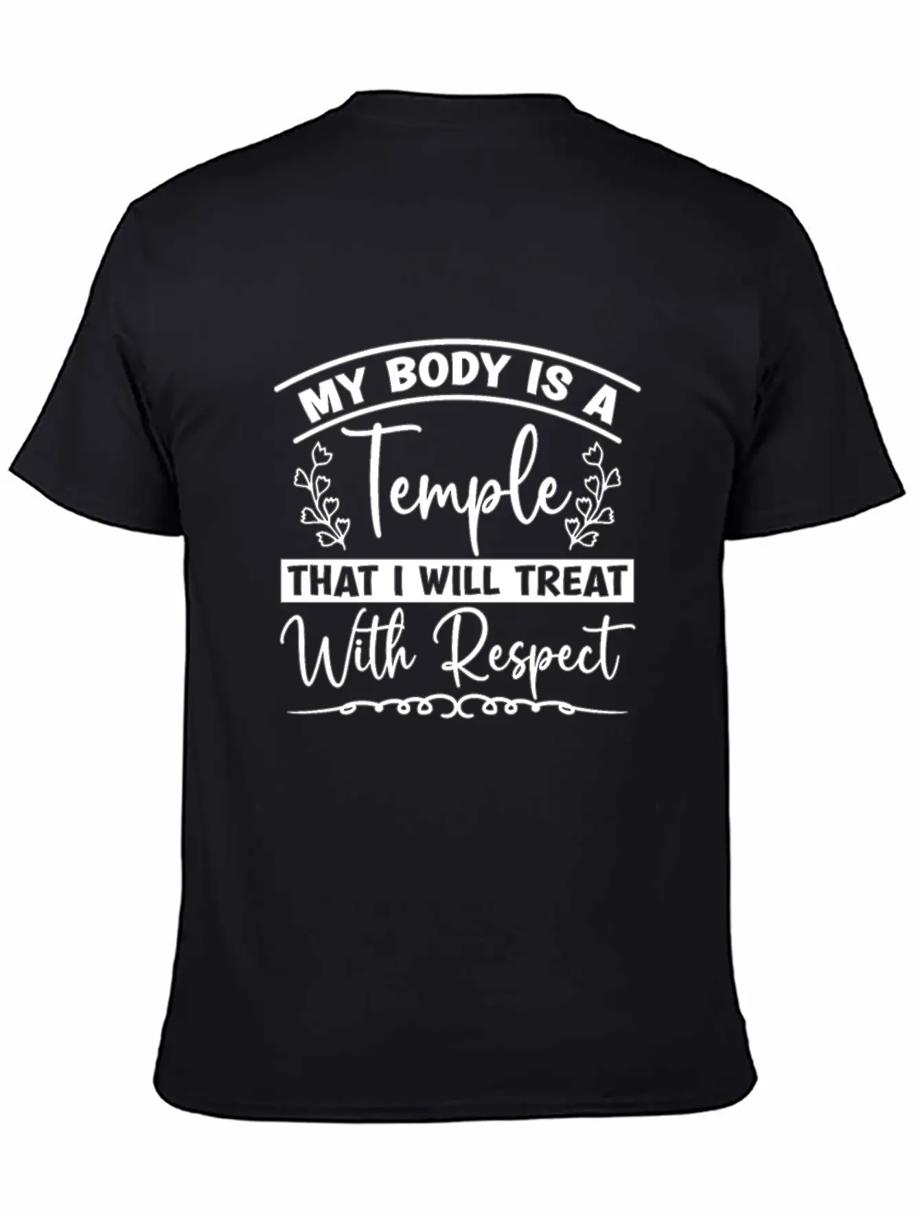 Mental Health Coffee My Body Is A Temple Anxiety Unisex Short Sleeve Soft Cotton T-Shirt – Casual Everyday Wear