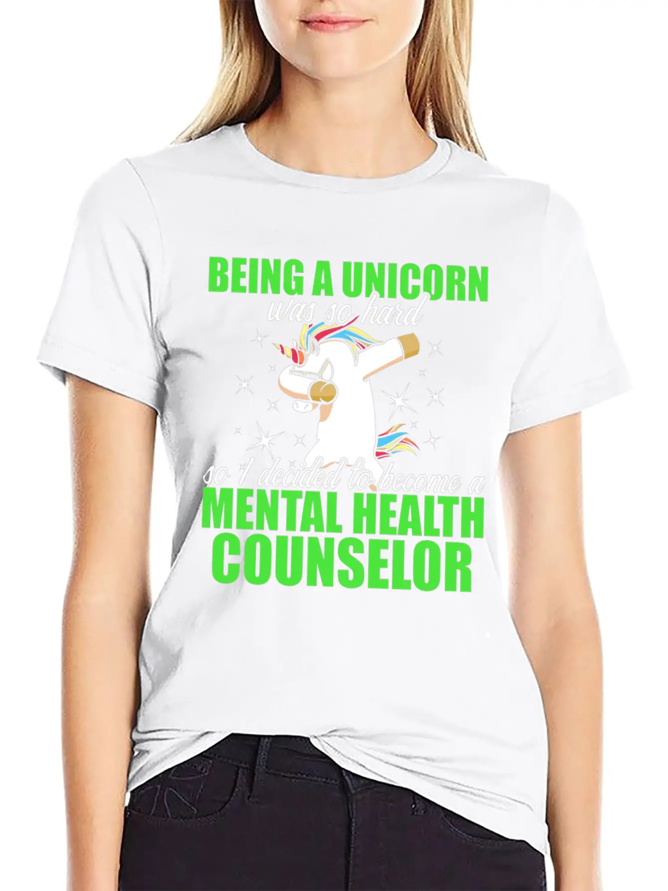 Mental Health Counselor Unicorn Licensed Stylish Everyday T-Shirt – Unisex Basic Cotton Tee