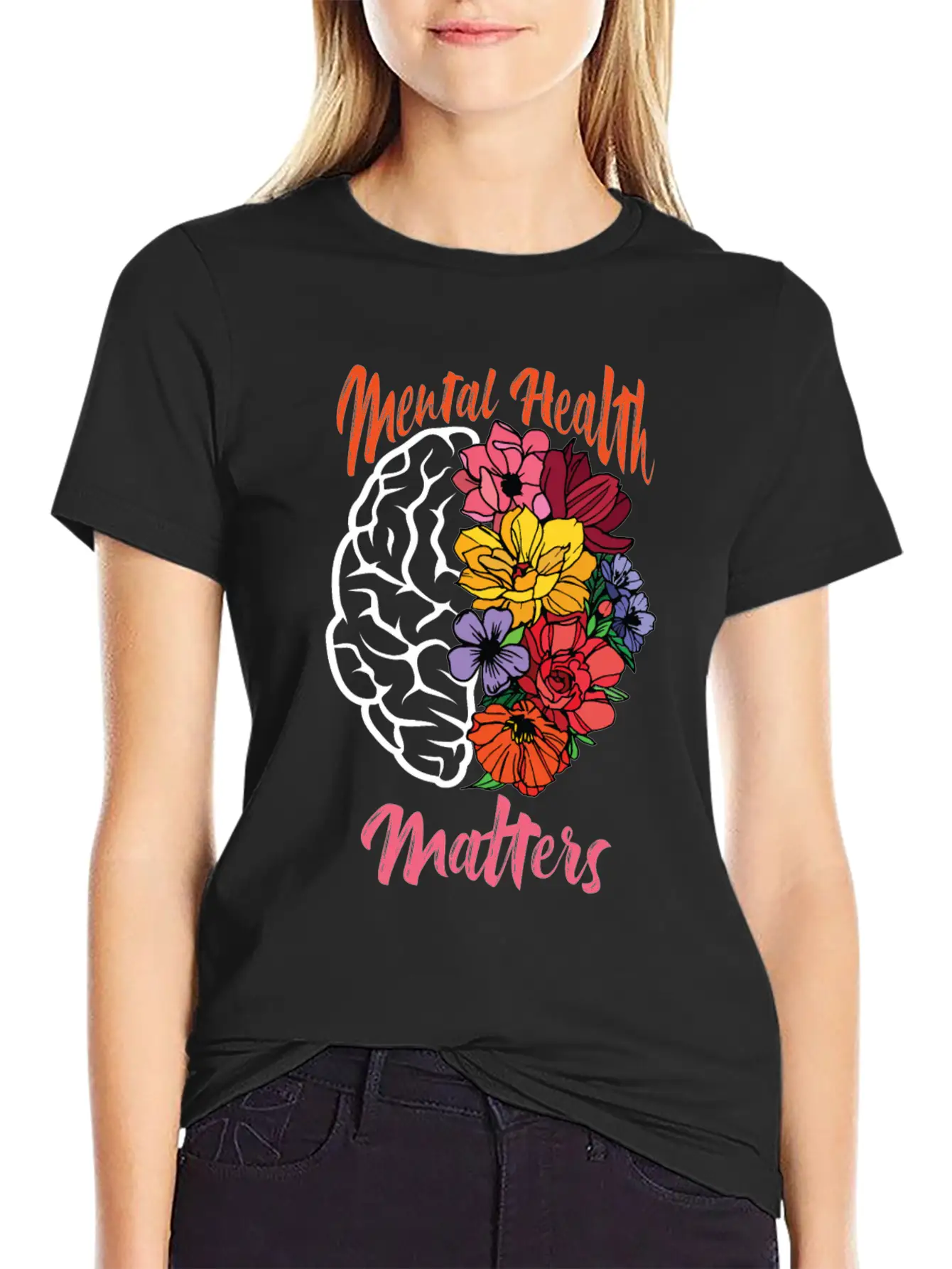 Mental Health Matters Mental Health Awareness Unisex Short Sleeve Soft Cotton T-Shirt – Casual Everyday Wear